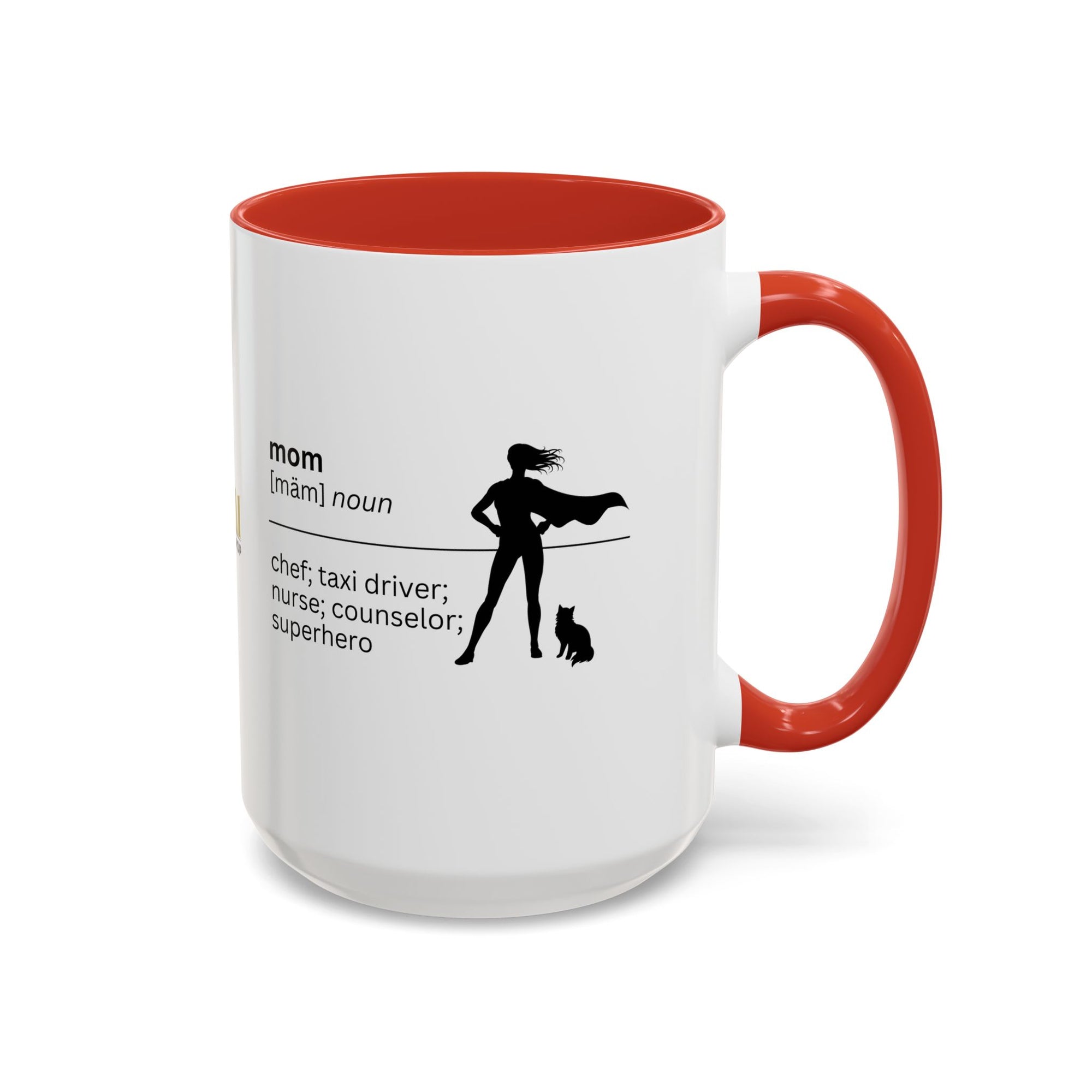 Mom Superhero Accent Coffee Mug - Perfect Gift for Moms
