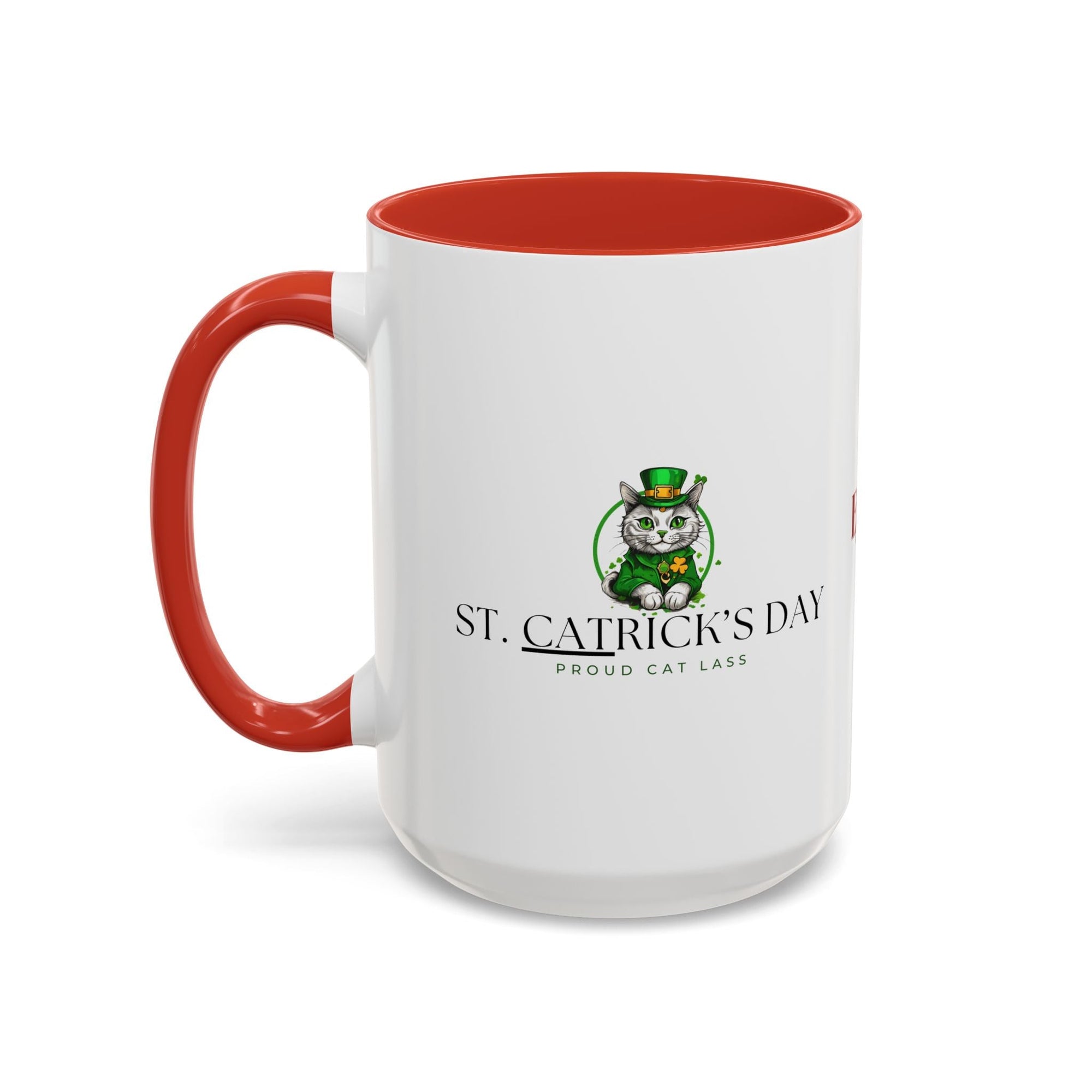 St. Patrick's Day Cat Coffee Mug - Proud Cat Lass Design Printify
