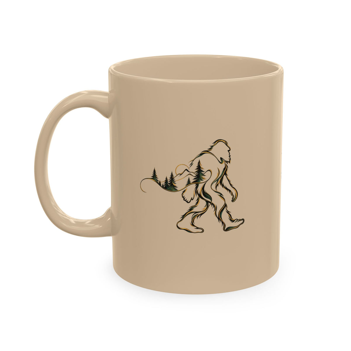 Bigfoot Wilderness Ceramic Mug | Sasquatch Mountain & Forest Coffee Cup | 11oz