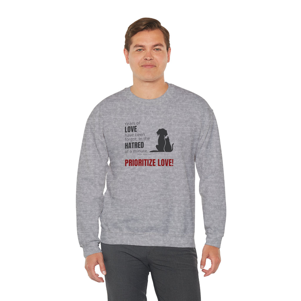 Prioritize Love Unisex Heavy Blend™ Crewneck Sweatshirt