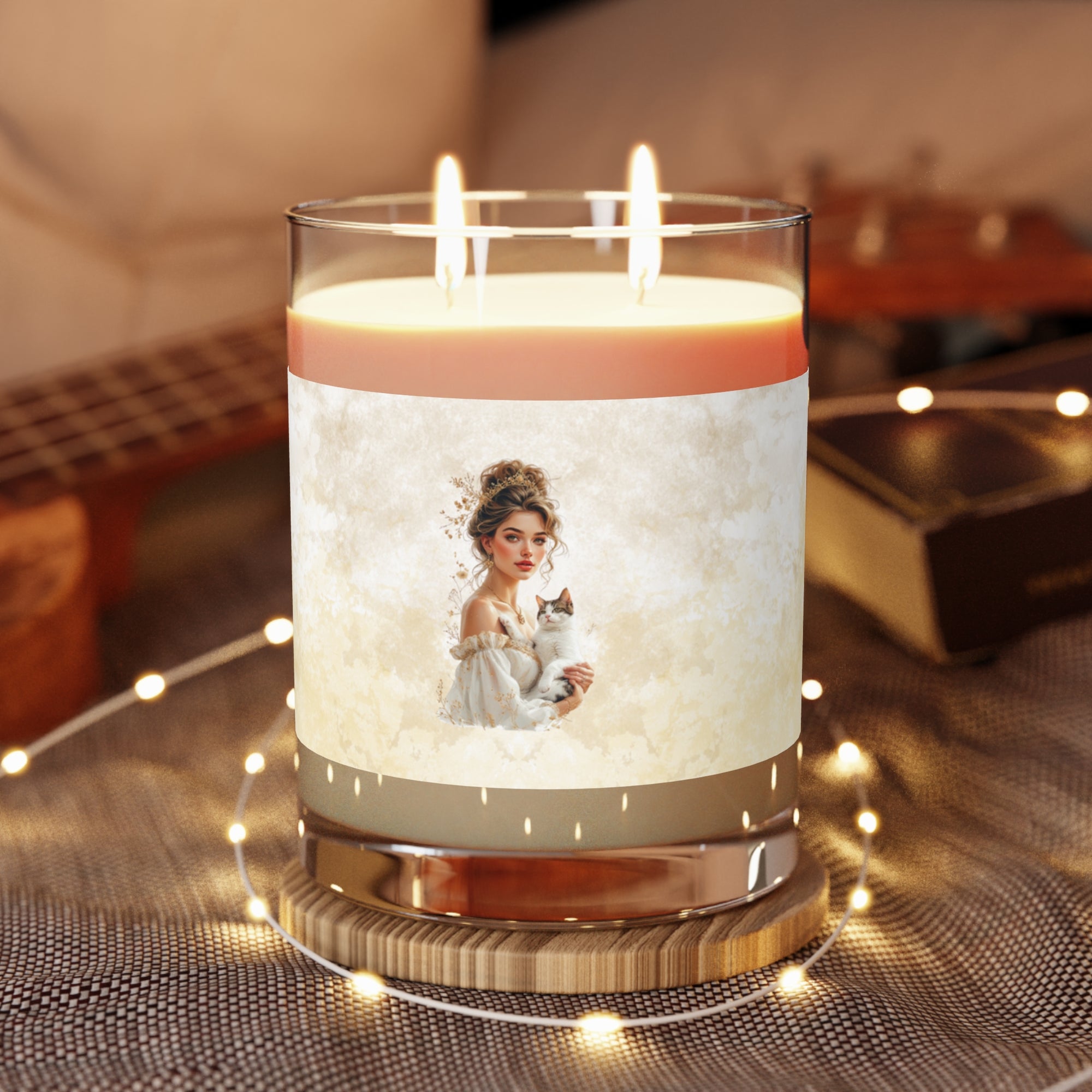 Elegant Cat Lady Scented Candle - 11oz Glass Candle