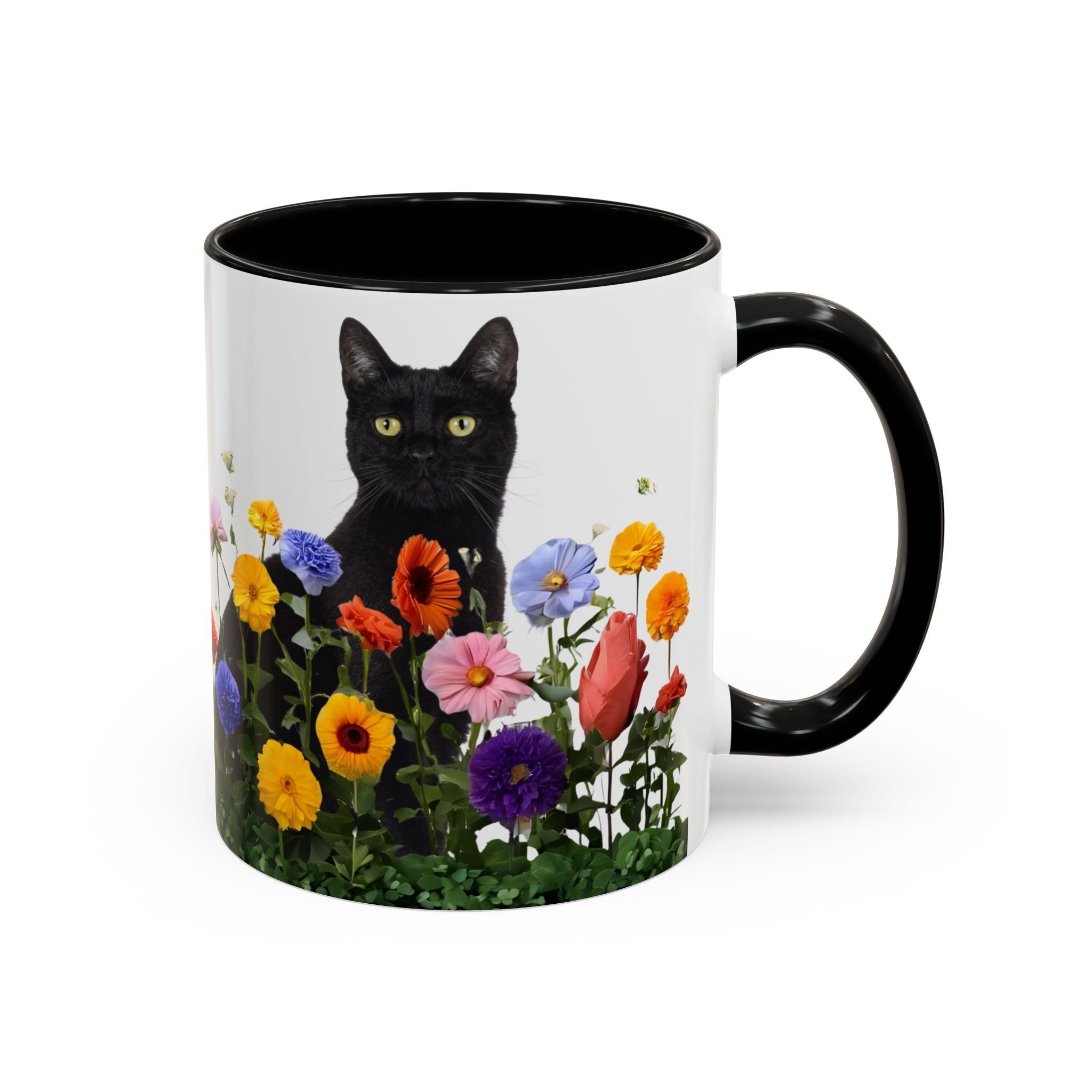 Floral Cats Coffee Mug - 11 oz/15 oz