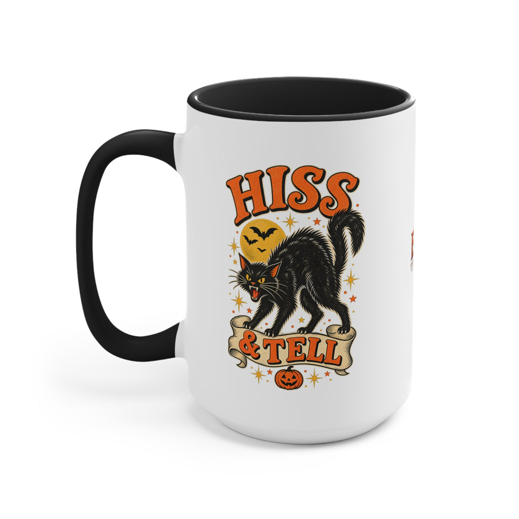 Hiss & Tell Halloween Black Cat Accent Mug