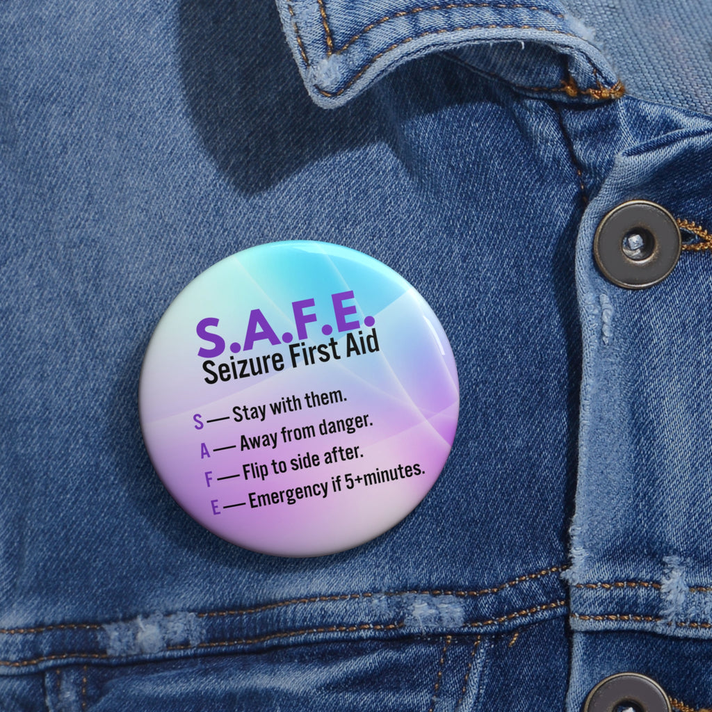S.A.F.E. Seizure First Aid Pinback Button