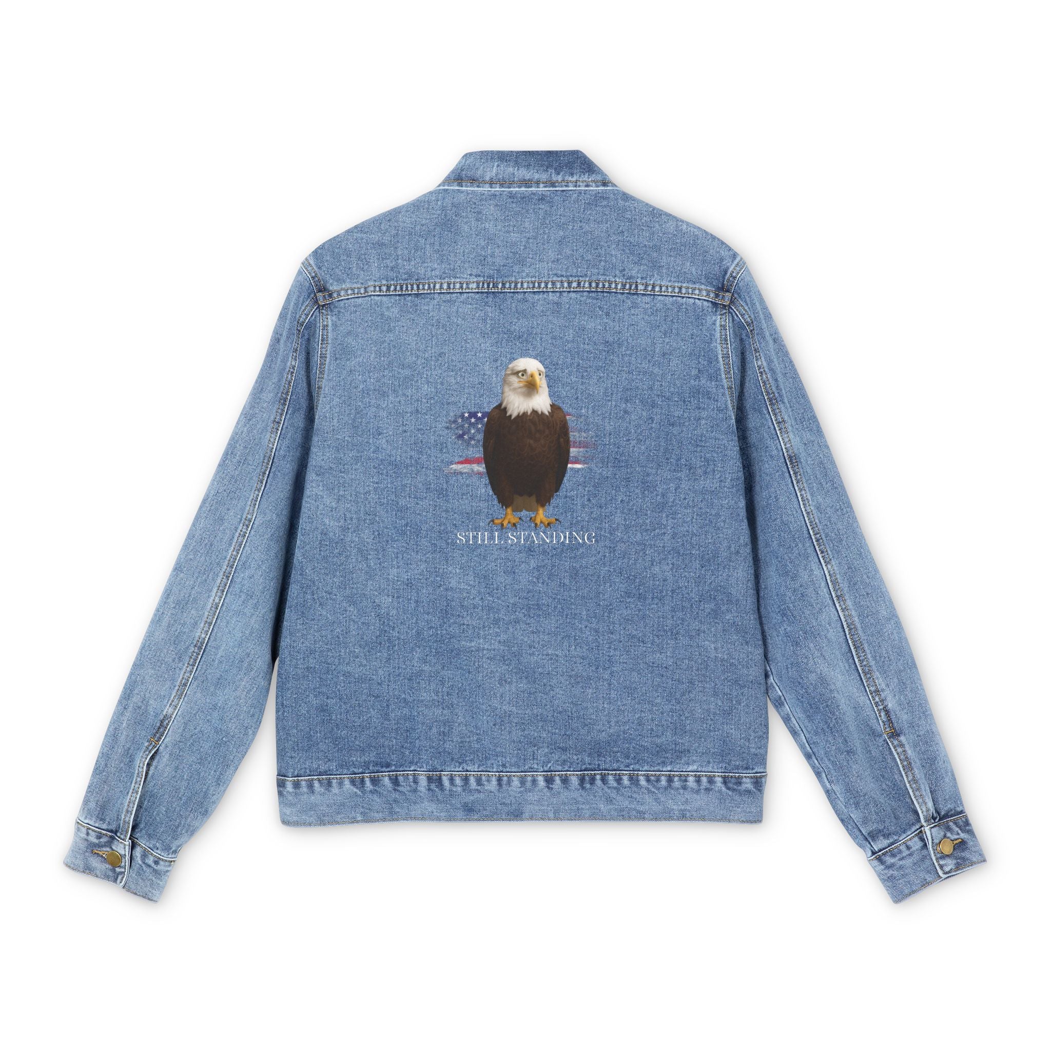 Still Standing Denim Jacket – Eagle Emblem Edition