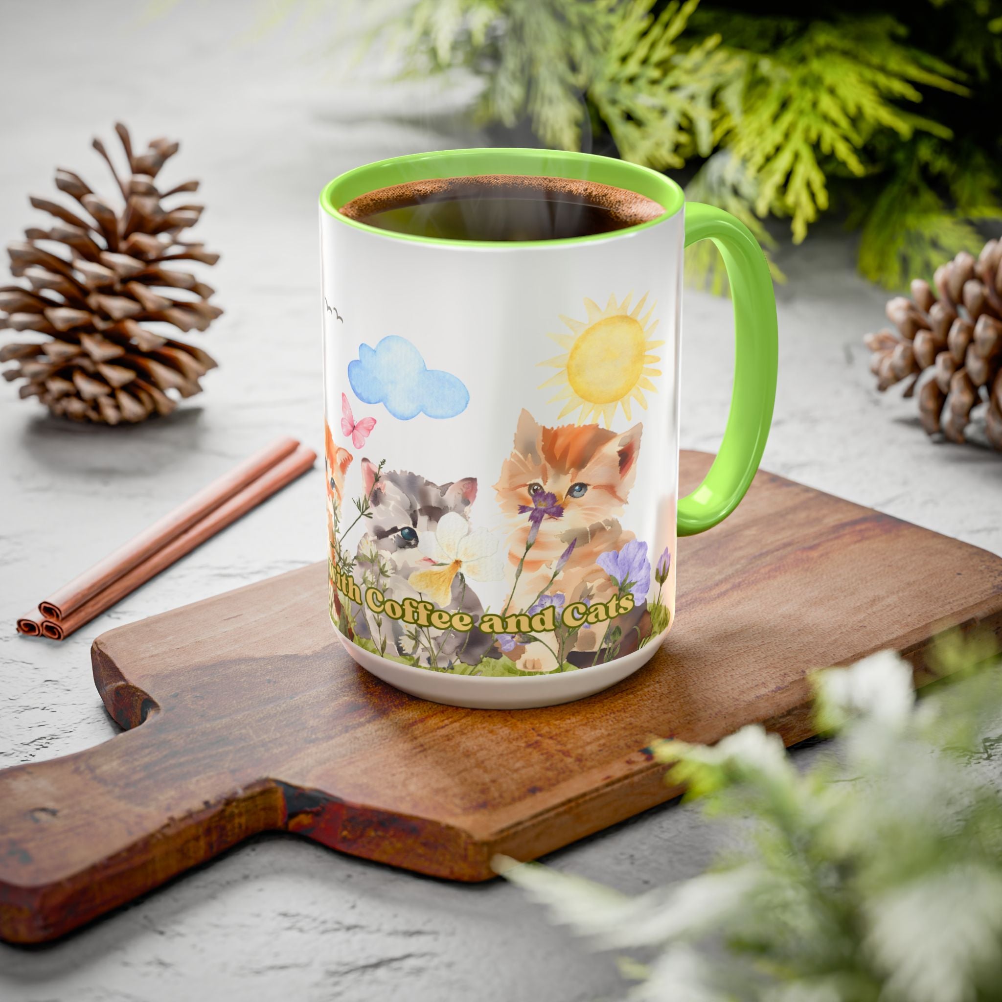 Life Is Better with Coffee and Cats Ceramic Mug
