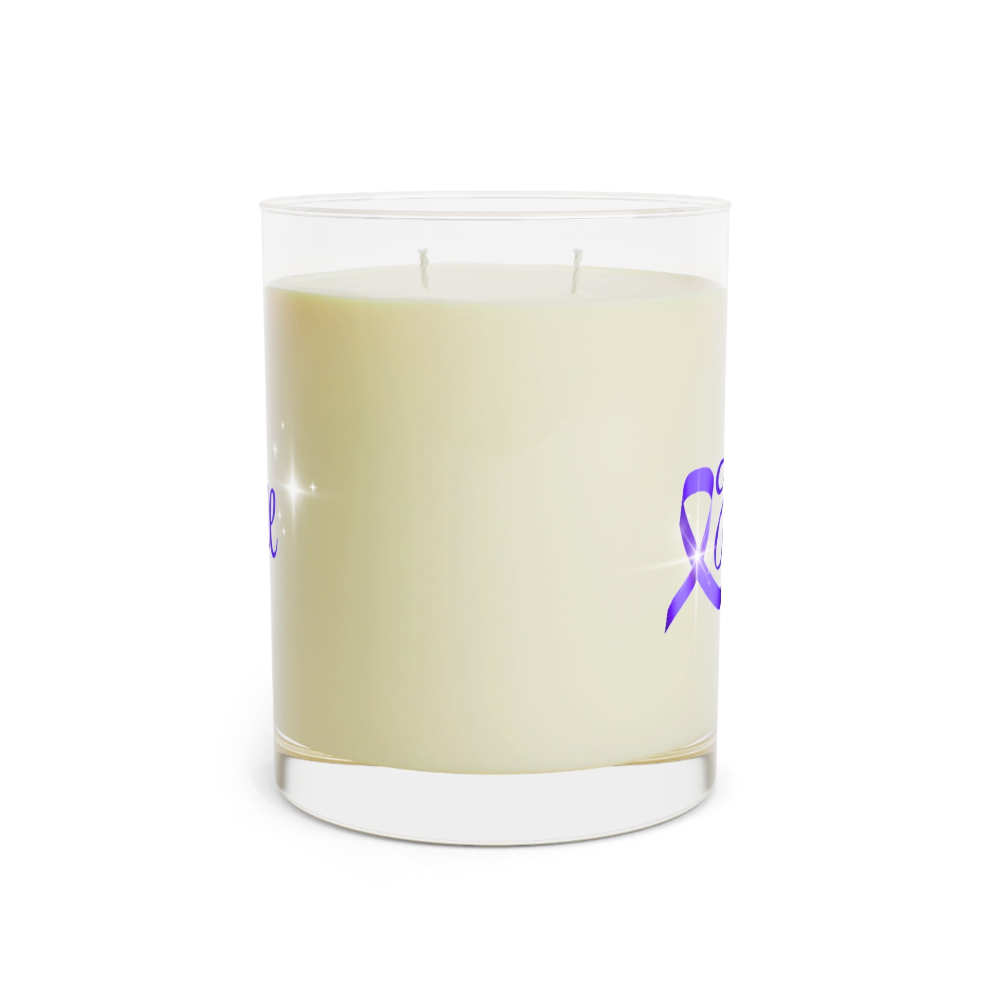 Hope Glows Here | Purple Ribbon Awareness Candle