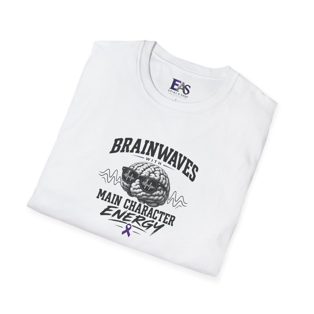 Brainwaves With Main Character Energy Epilepsy Awareness T-Shirt