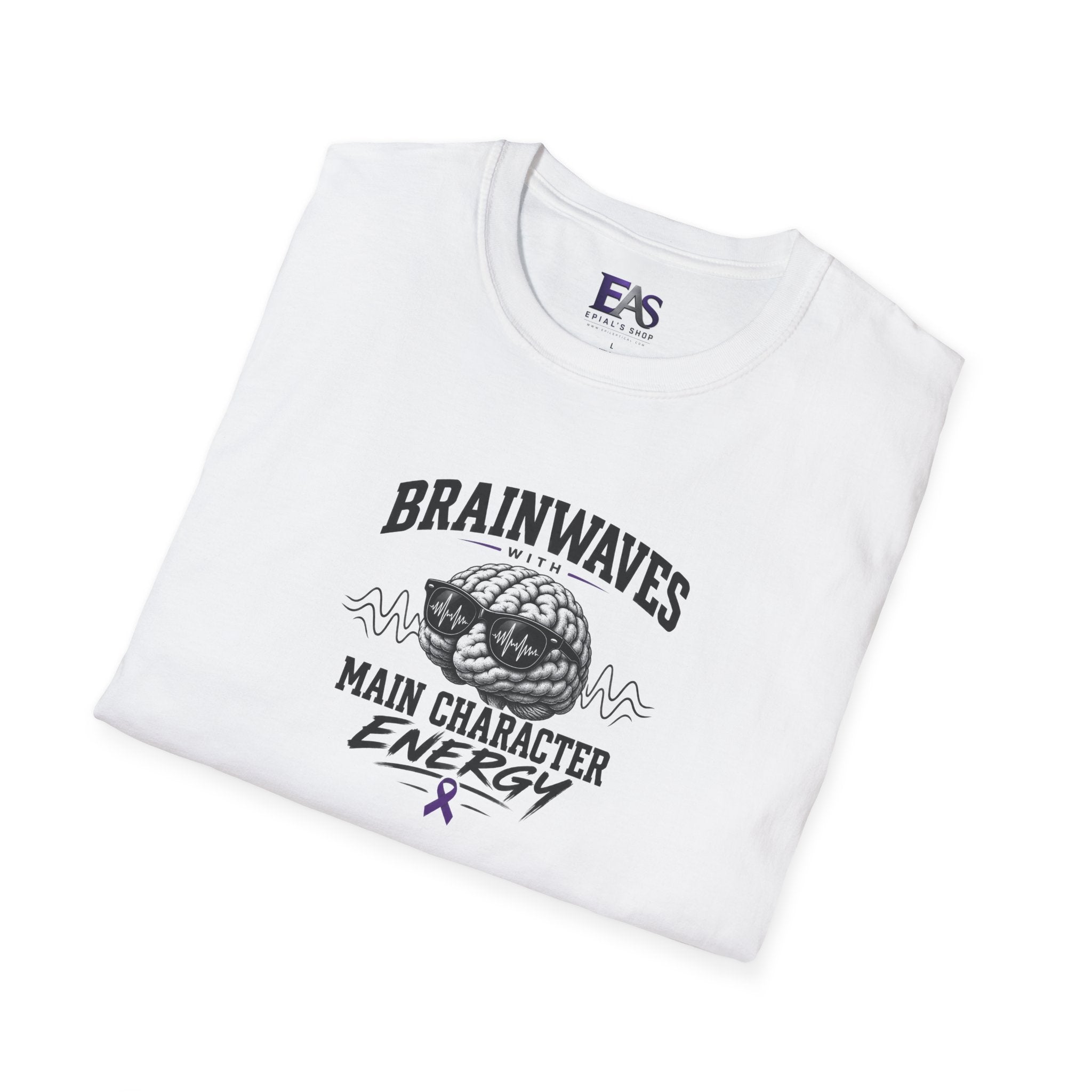Brainwaves With Main Character Energy Epilepsy Awareness T-Shirt