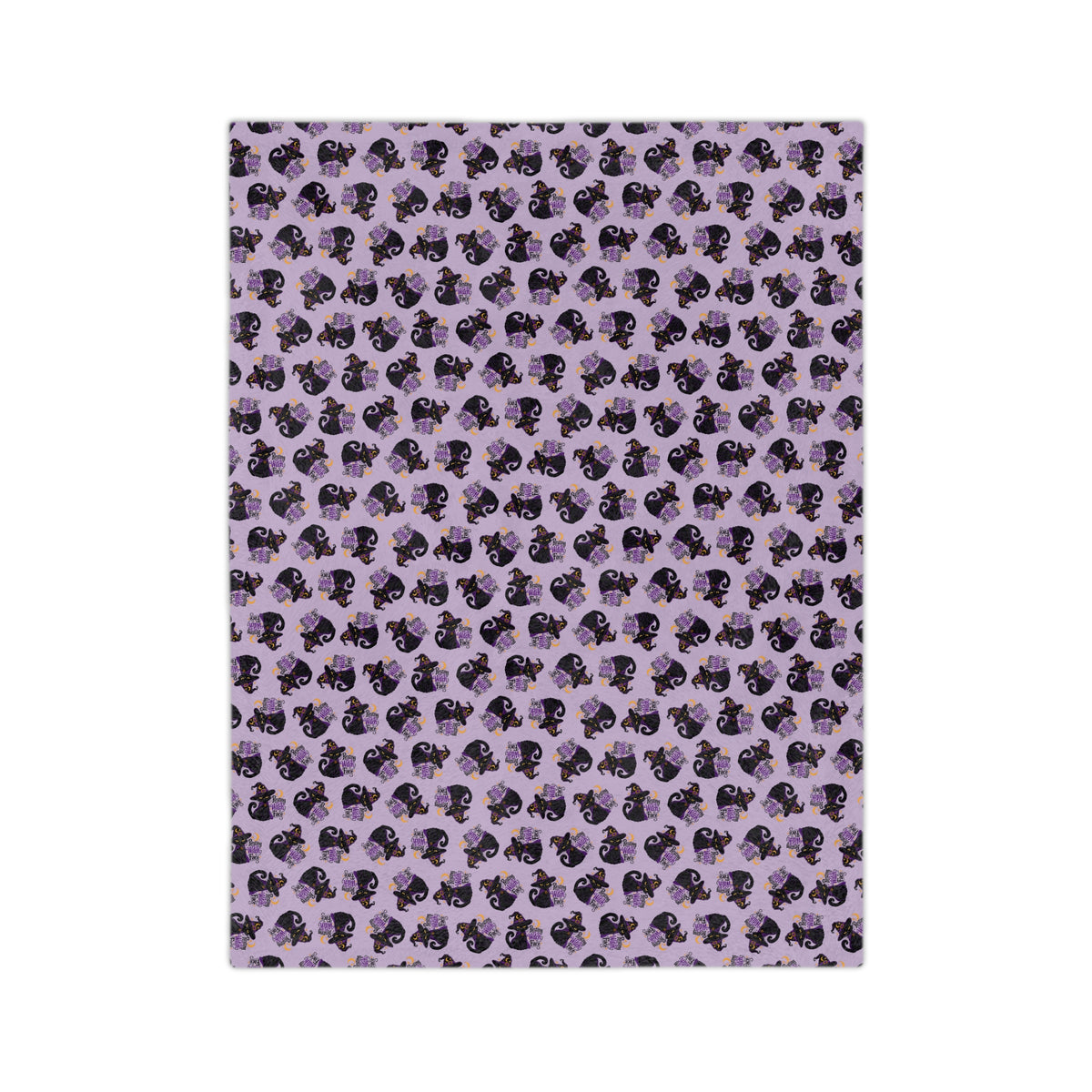 Resting Witch Face Black Cat Velveteen Blanket