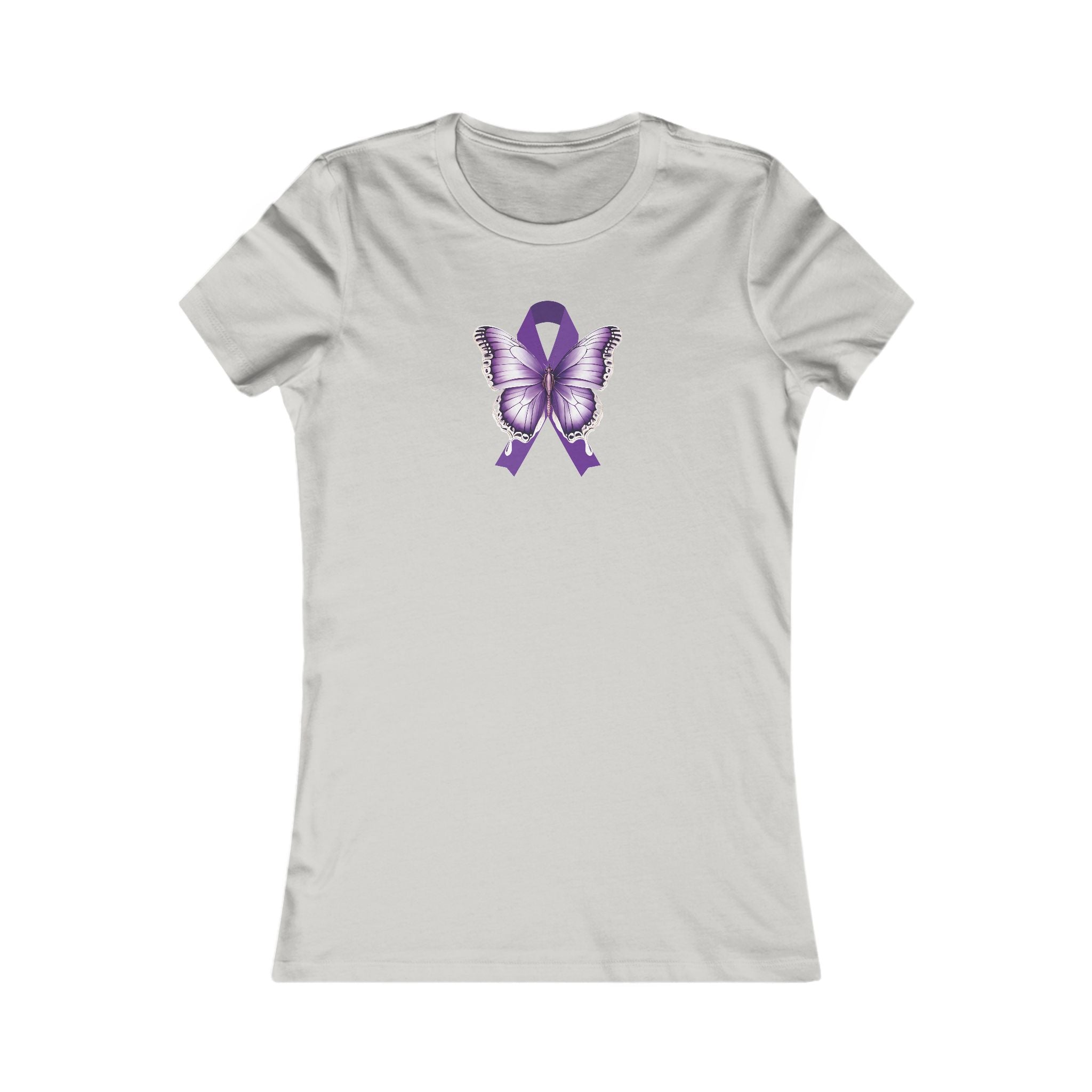 Photo depicting the ​Epilepsy Butterfly Women's Favorite Tee from EpiAl's Shop.