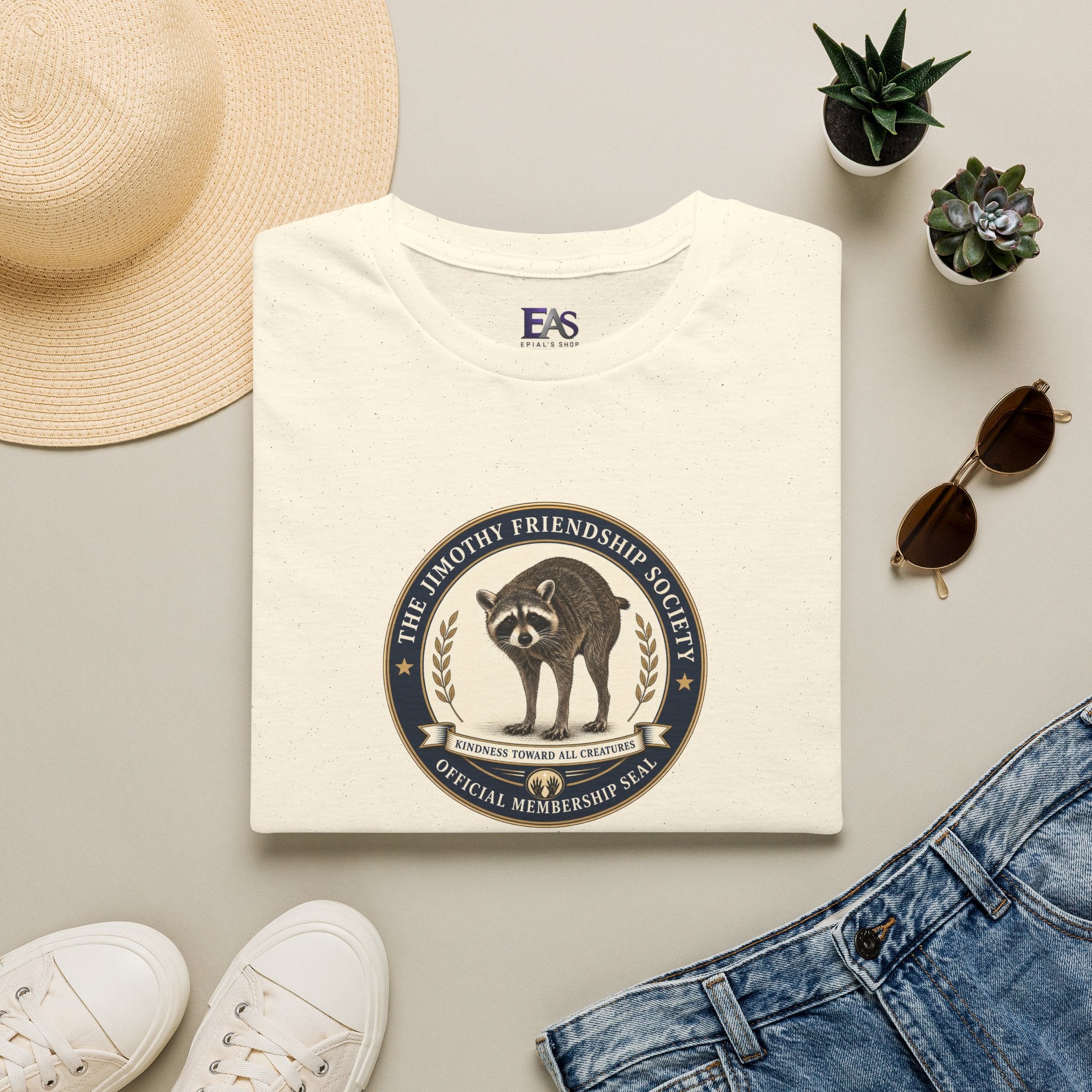 The Jimothy Friendship Society T-Shirt | Raccoon Membership Seal Tee