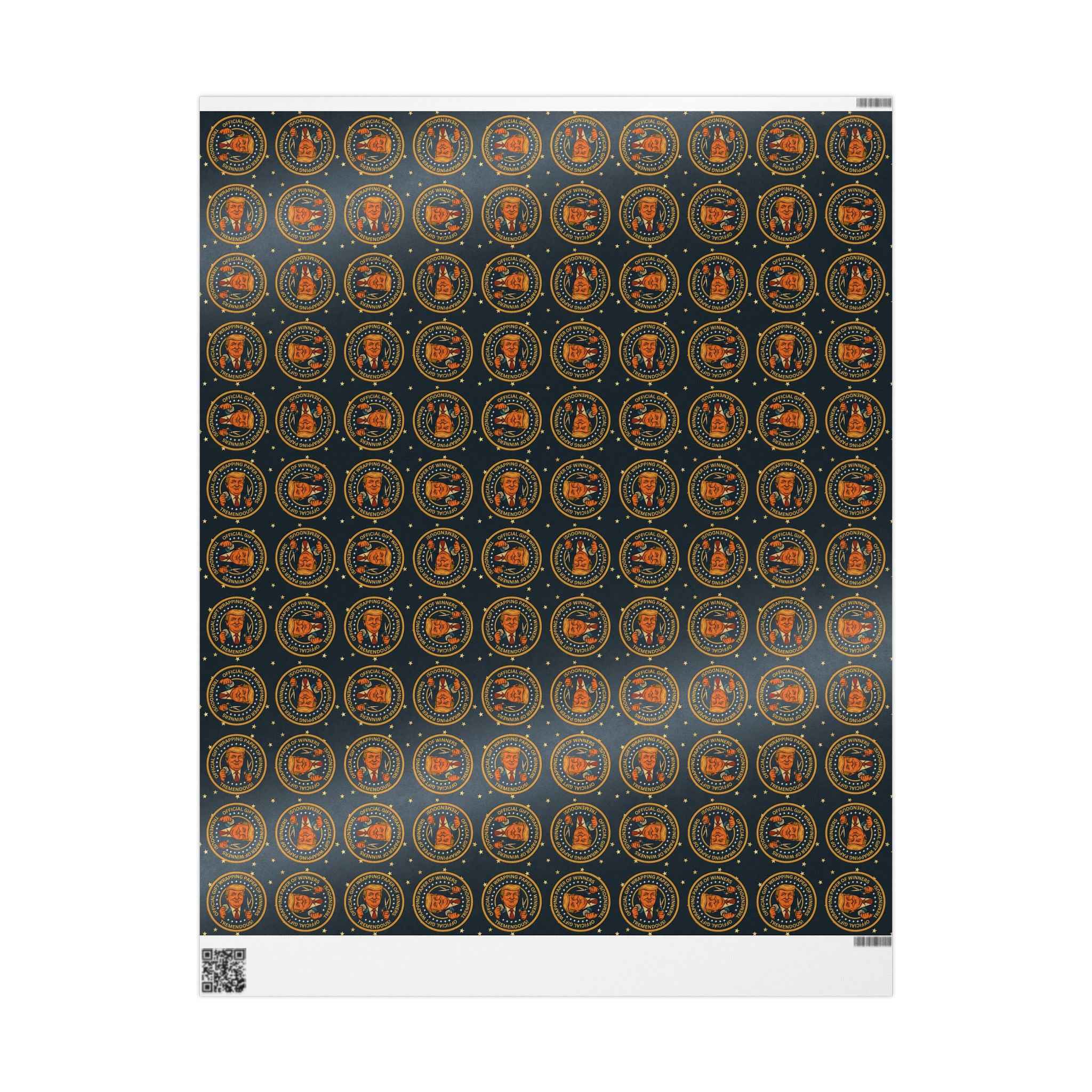 Political Parody “Official Gift Wrapping Paper of Winners” – Tremendous Seal Pattern
