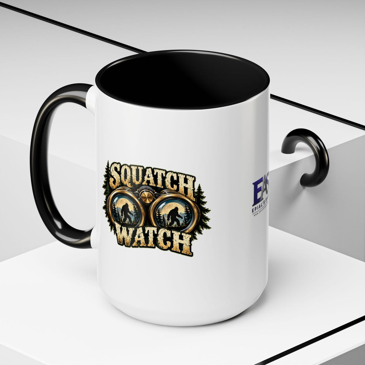 Squatch Watch Bigfoot Mug | Two-Tone Sasquatch Coffee Cup (11oz/15oz)