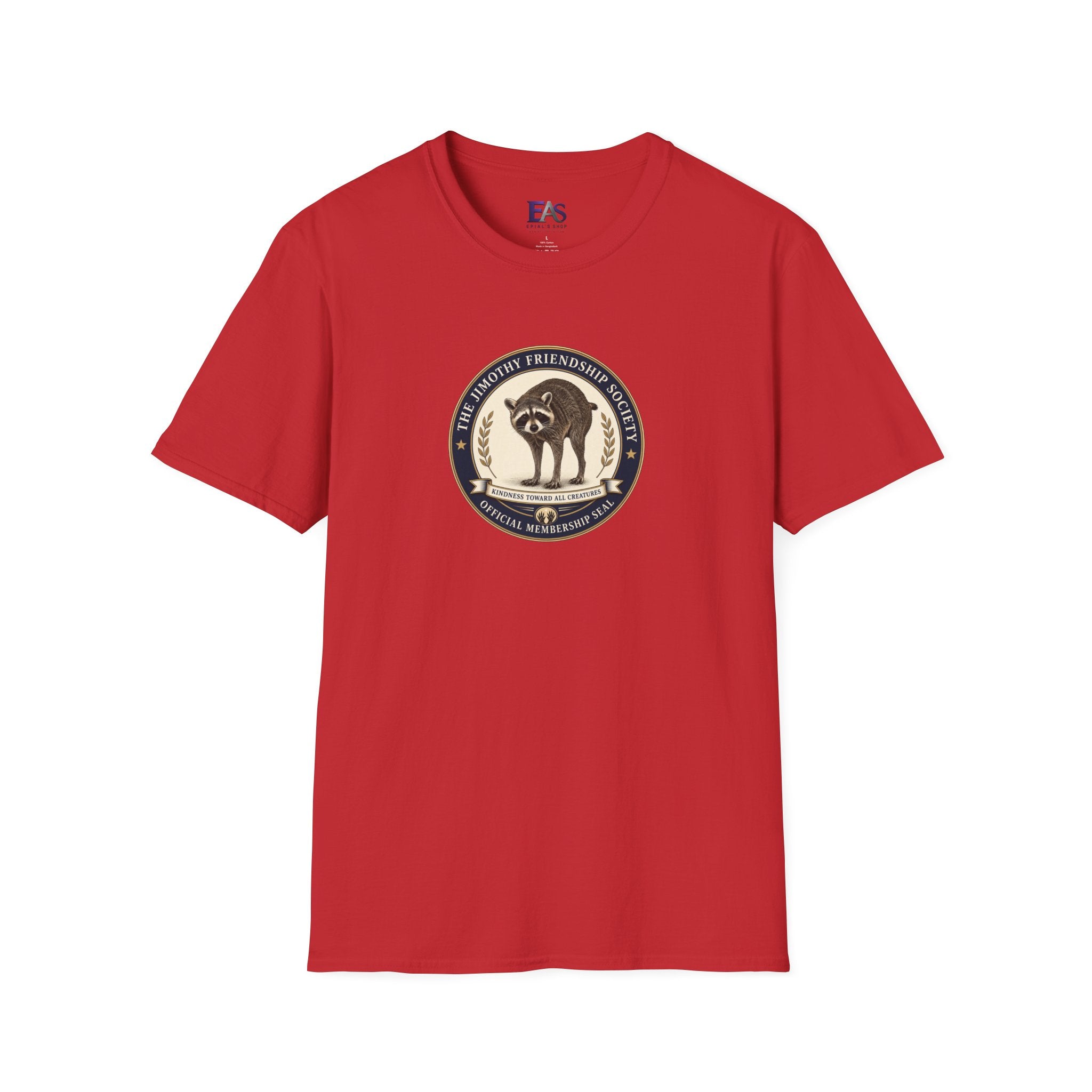 The Jimothy Friendship Society T-Shirt | Raccoon Membership Seal Tee
