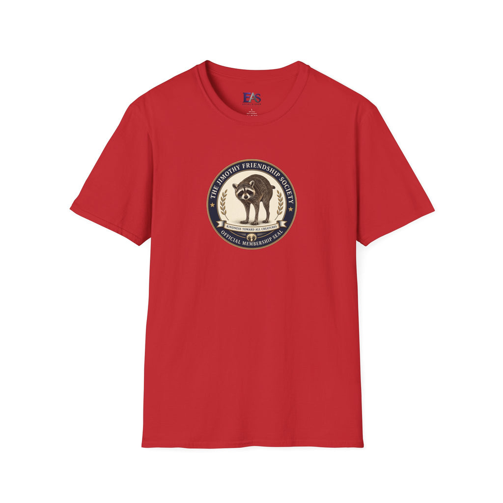 The Jimothy Friendship Society T-Shirt | Raccoon Membership Seal Tee