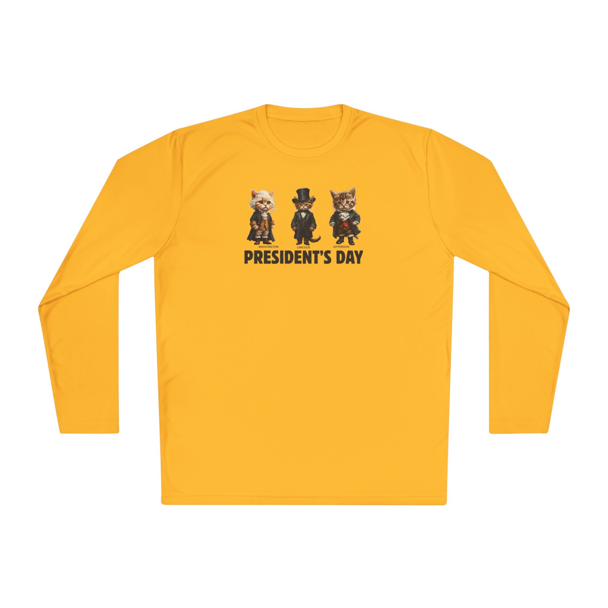 Presidents Day Kittens Unisex Lightweight Long Sleeve Tee