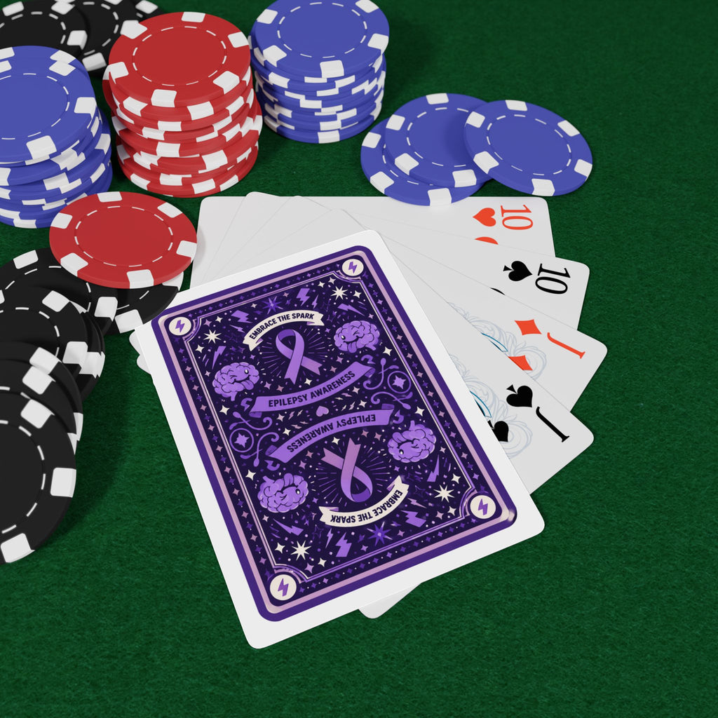 Epilepsy Awareness Playing Cards – Purple Ribbon Poker Deck