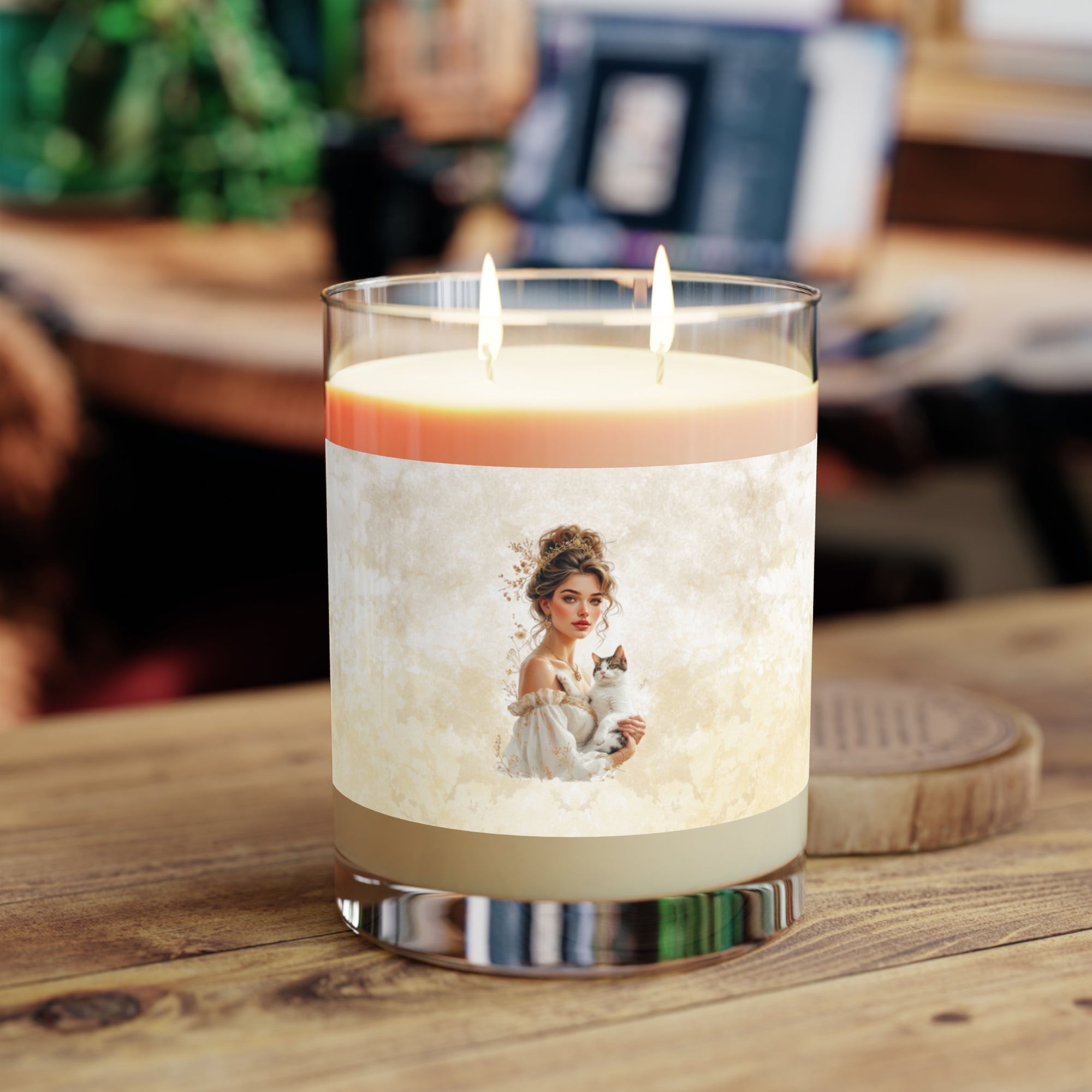 Elegant Cat Lady Scented Candle - 11oz Glass Candle