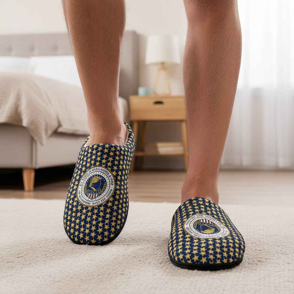 Men's U.S. Bureau of Sock & Slipper Affairs Slippers – Faux Seal House Shoes