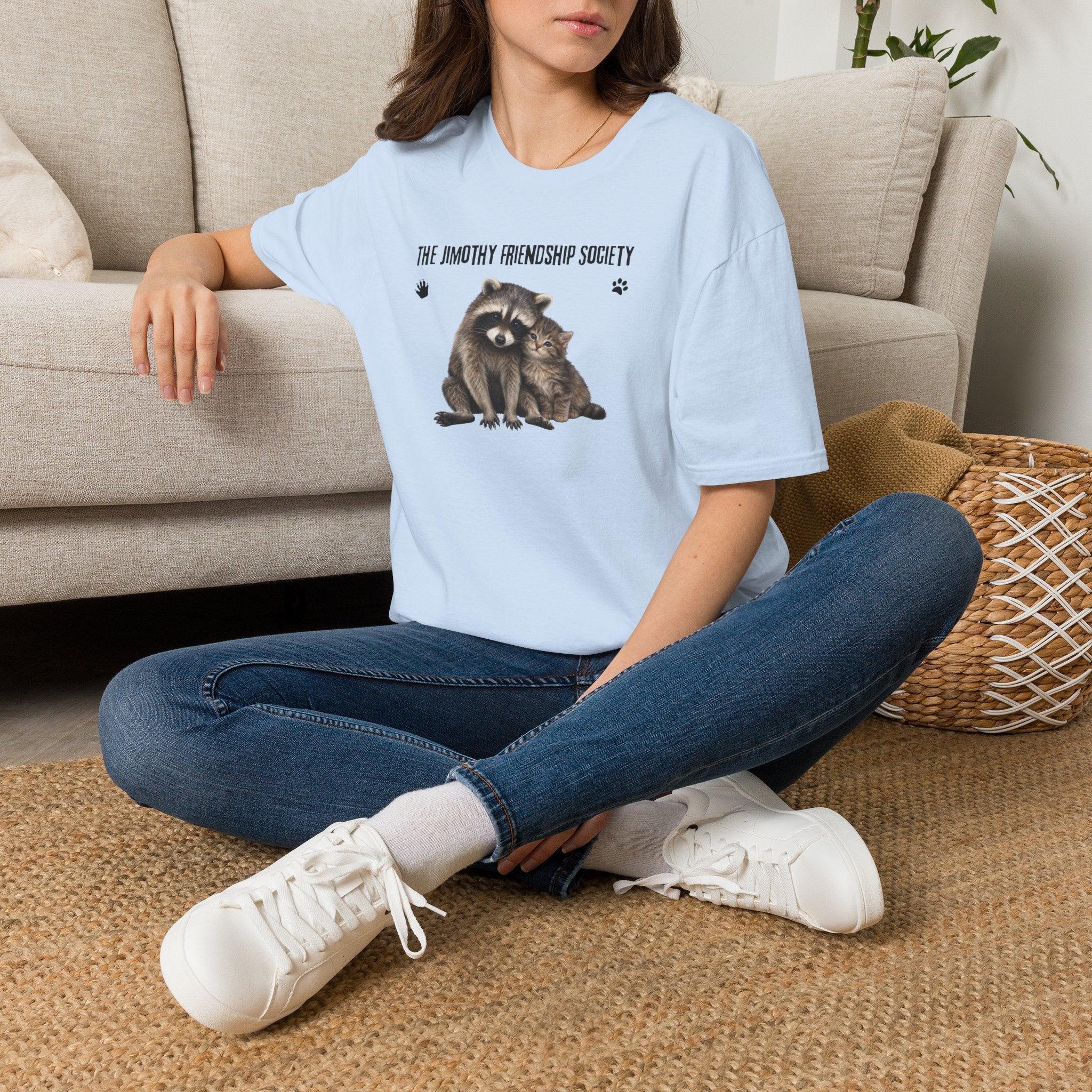 The Jimothy Friendship Society T-Shirt | Raccoon and Kitten Tee