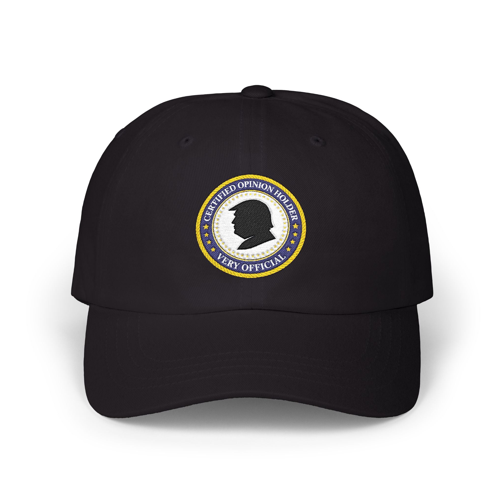 Certified Opinion Holder Dad Hat – Very Official Political Parody