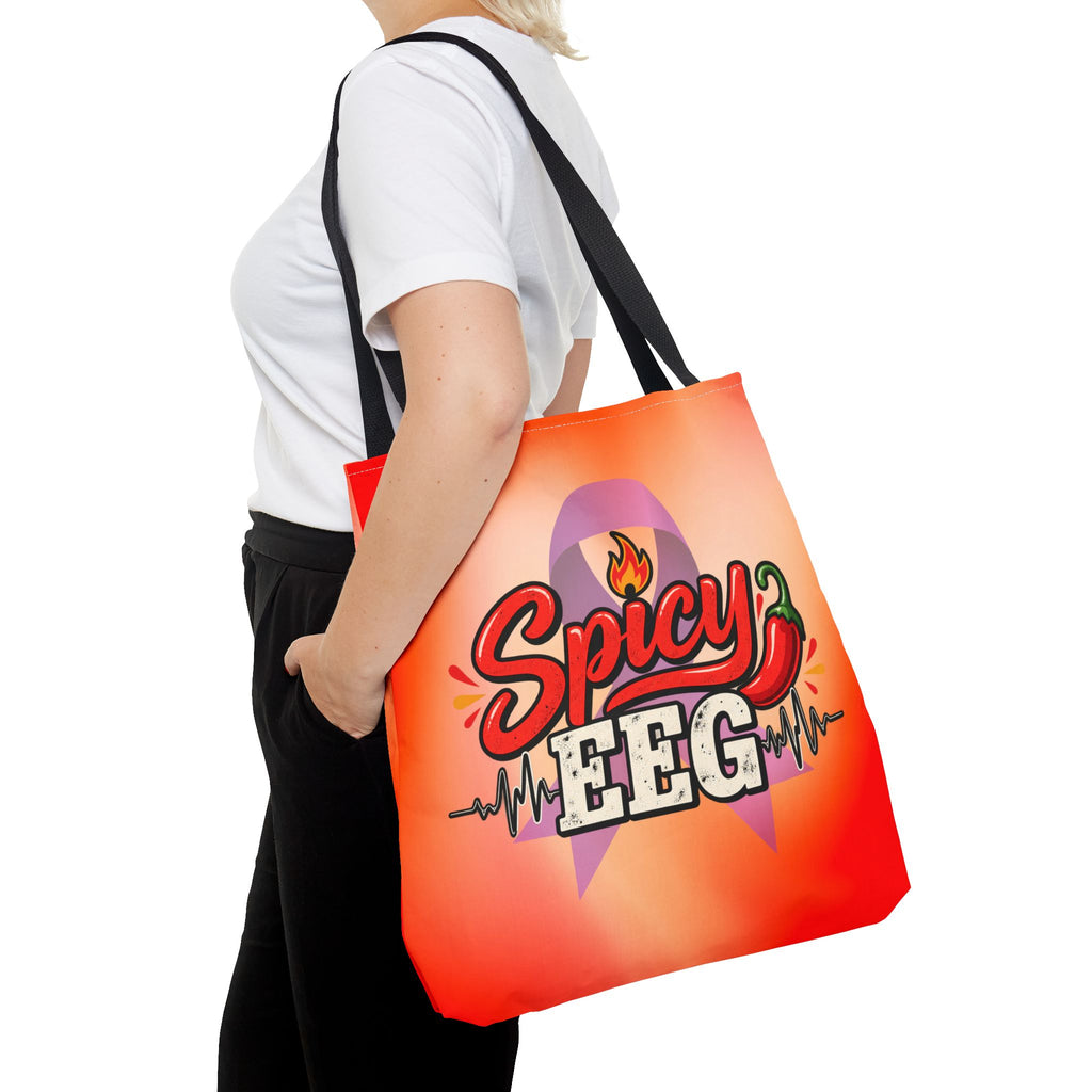 Spicy EEG Epilepsy Awareness Tote Bag | Funny Seizure Warrior Carryall