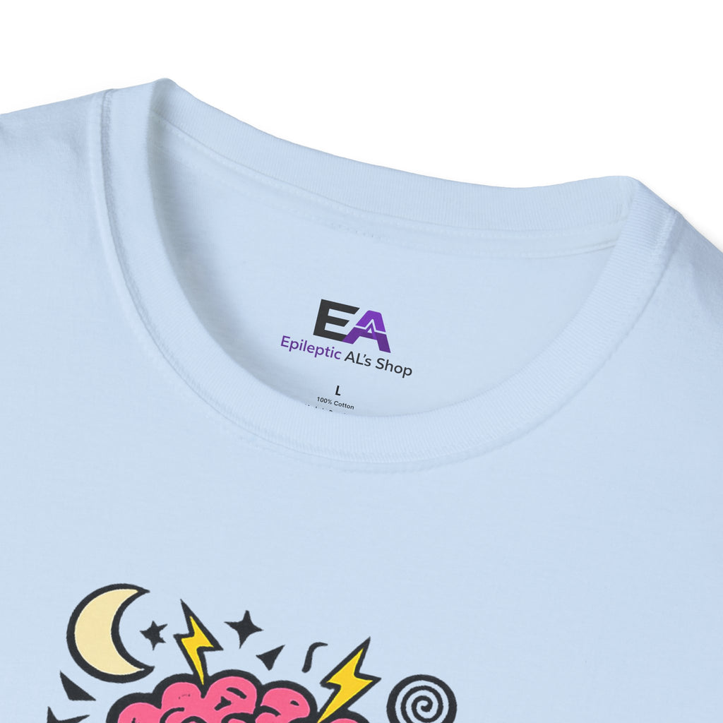Chaos Upstairs Epilepsy Awareness T-Shirt | Funny Neurostrong Brain Graphic Tee