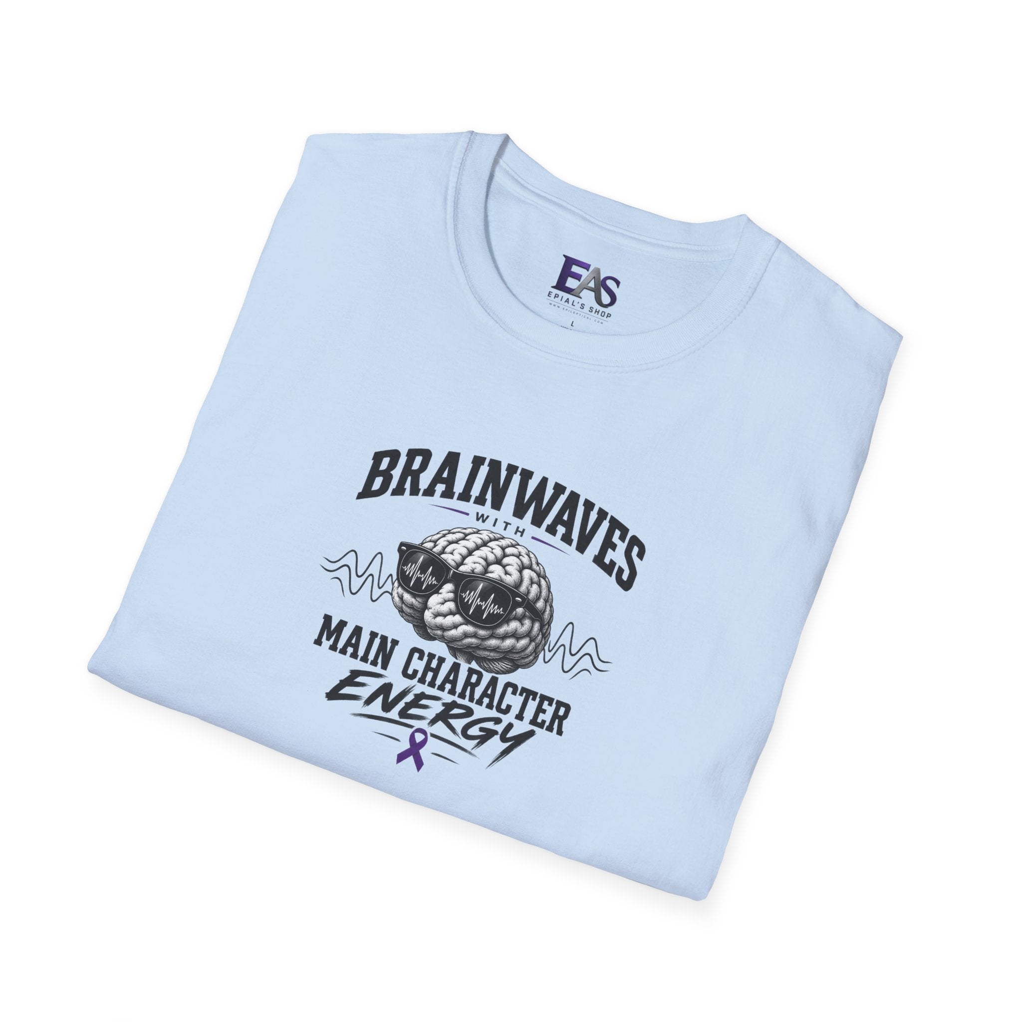 Brainwaves With Main Character Energy Epilepsy Awareness T-Shirt