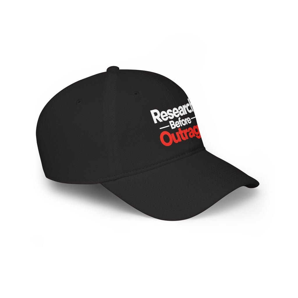 Research Before Outrage Baseball Cap | Social Media & True Crime Gift