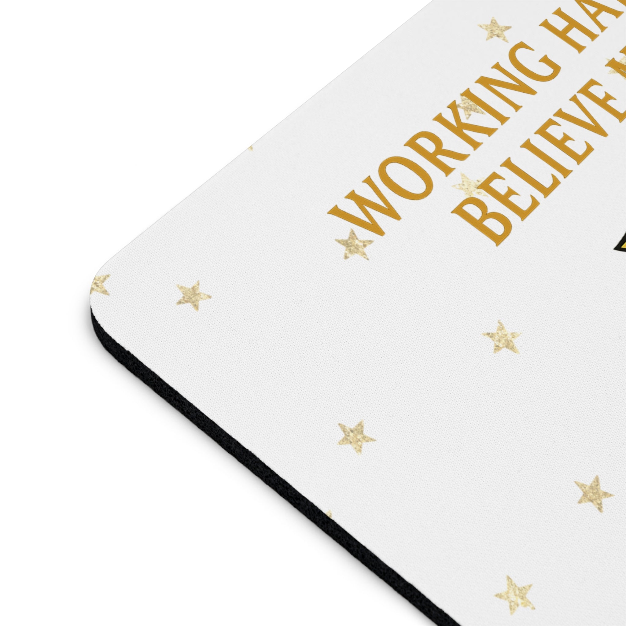 “Working Hard. Believe Me.” Mouse Pad — Political Parody