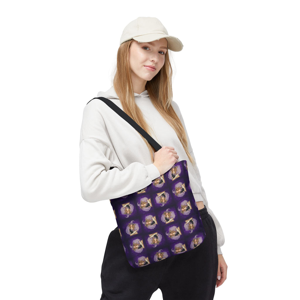 Vibrant Witchy Cat Lady Tote Bag