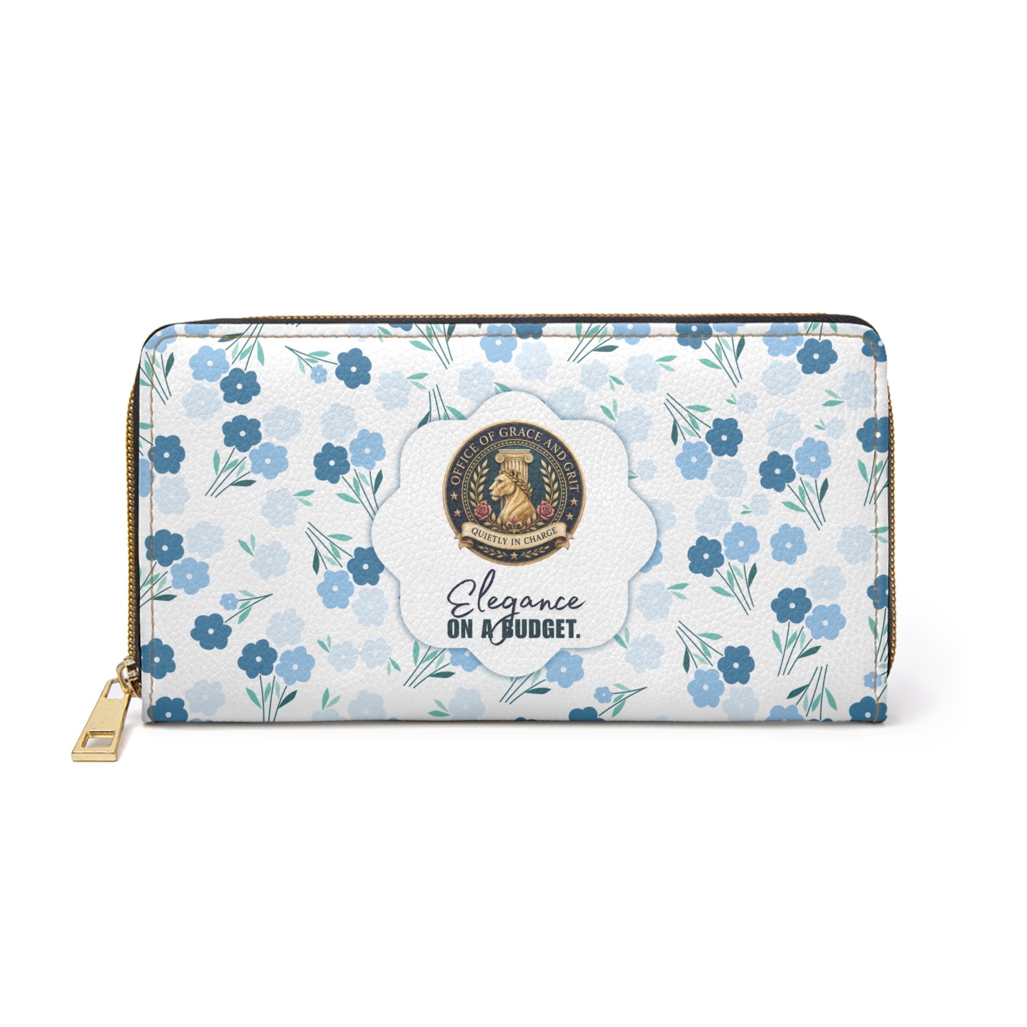 Office of Grace and Grit Floral Zipper Wallet