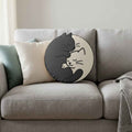 Cat Yin-Yang Shaped Pillow