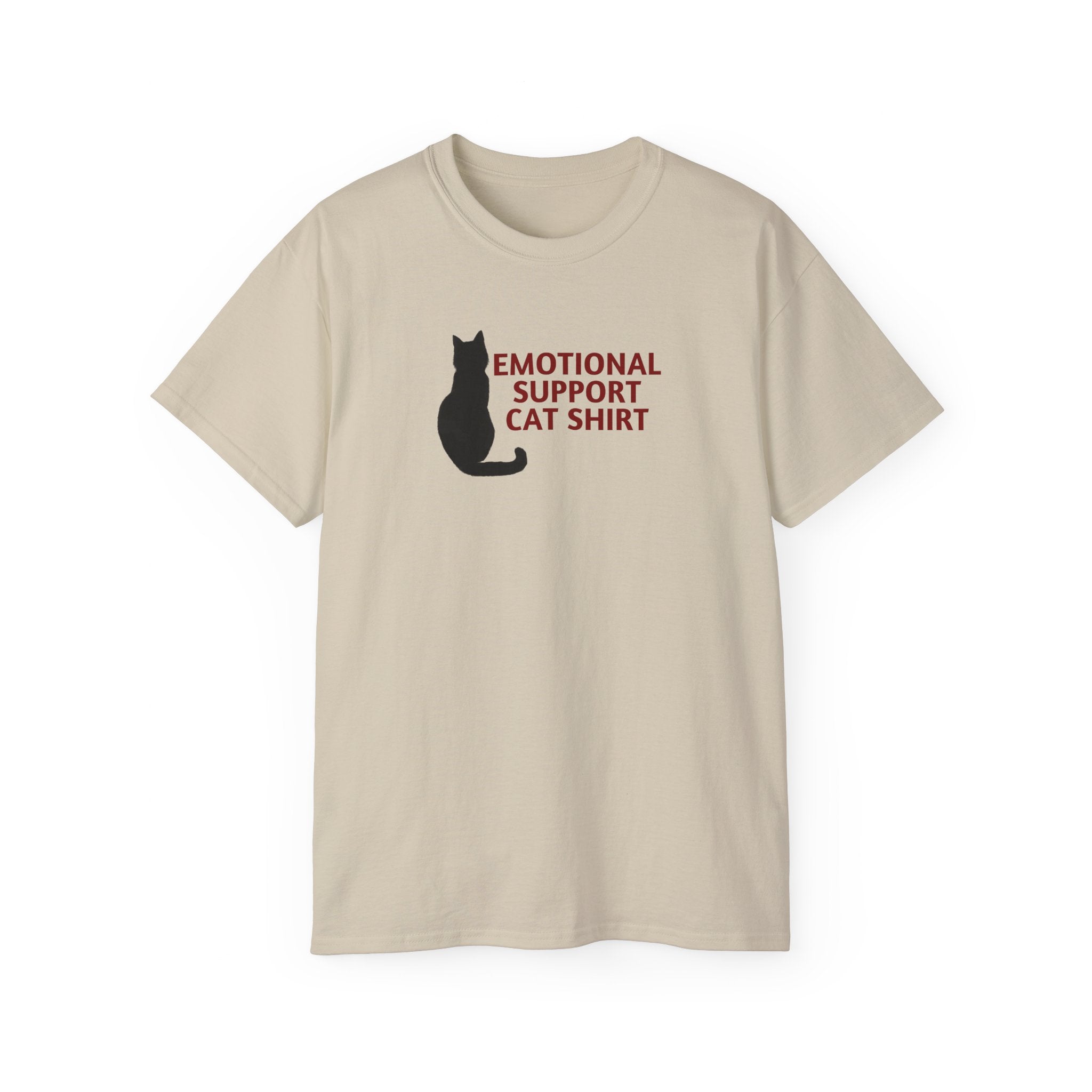 Photo depicting the ​Emotional Support Cat Shirt, Unisex Ultra Cotton Tee from EpiAl's Shop.