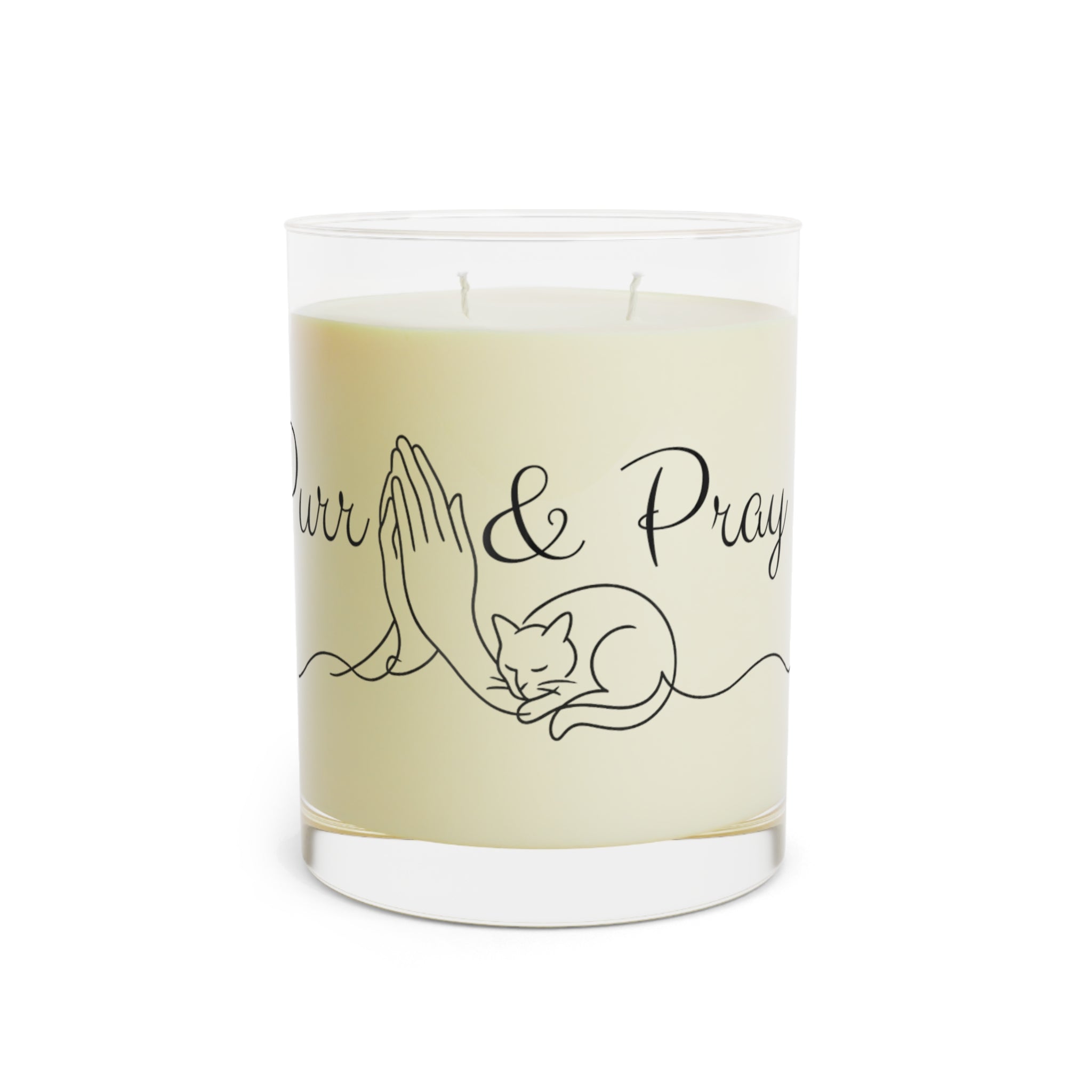 Purr & Pray Line Art Scented Candle