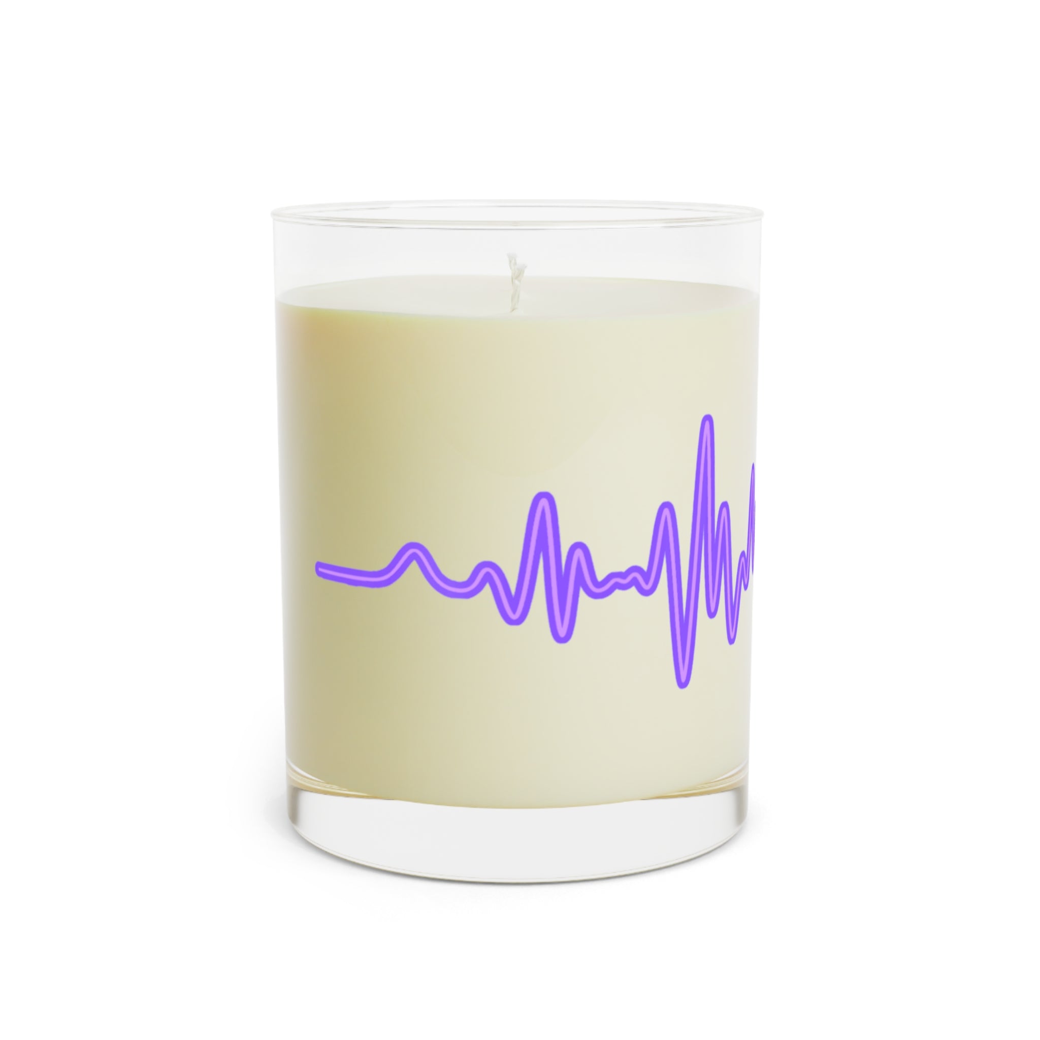 Epilepsy Awareness EEG Wave Soy Candle – Purple Ribbon Support Gift
