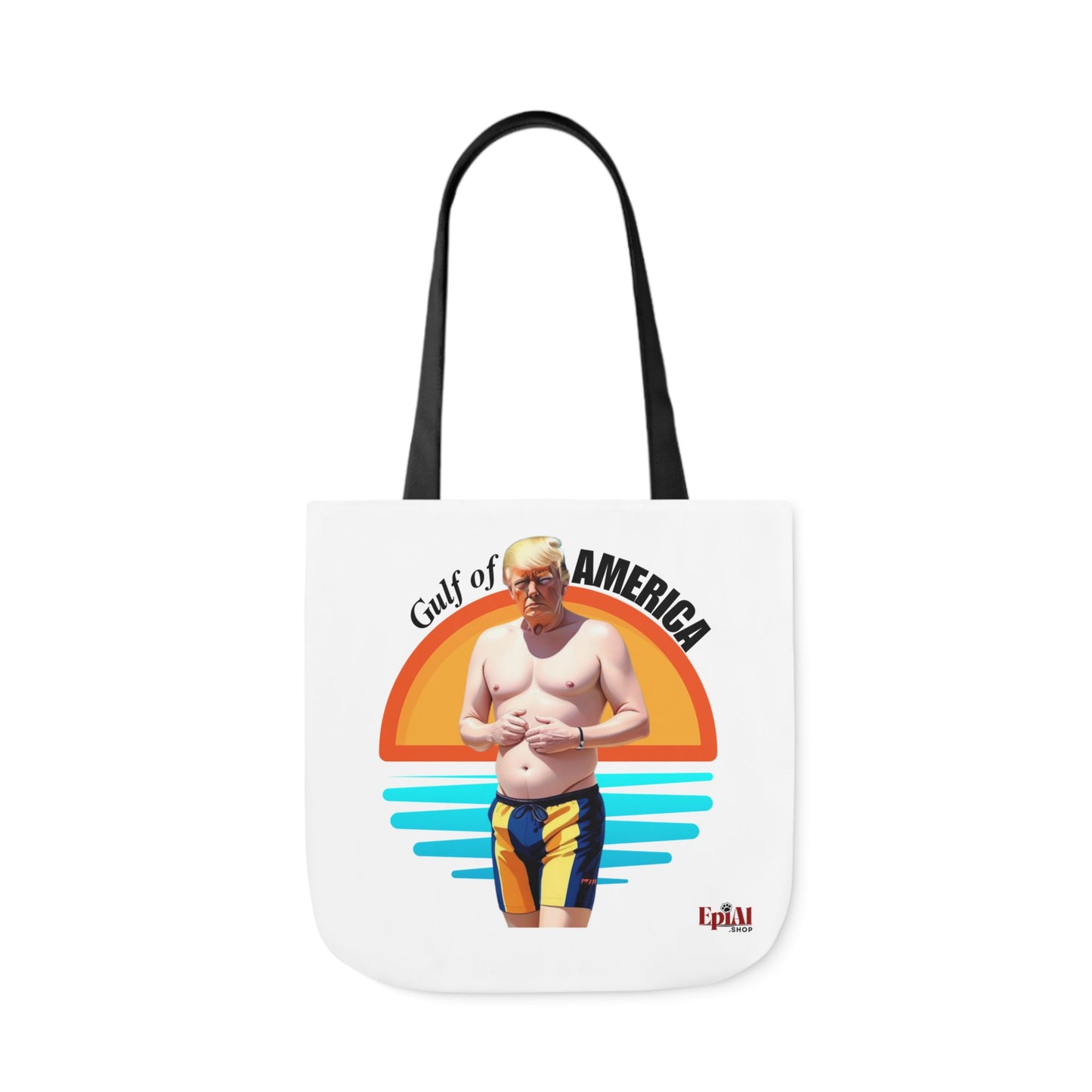 Gulf of America Canvas Tote Bag with 4-Color Straps - Fun Beach Accessory