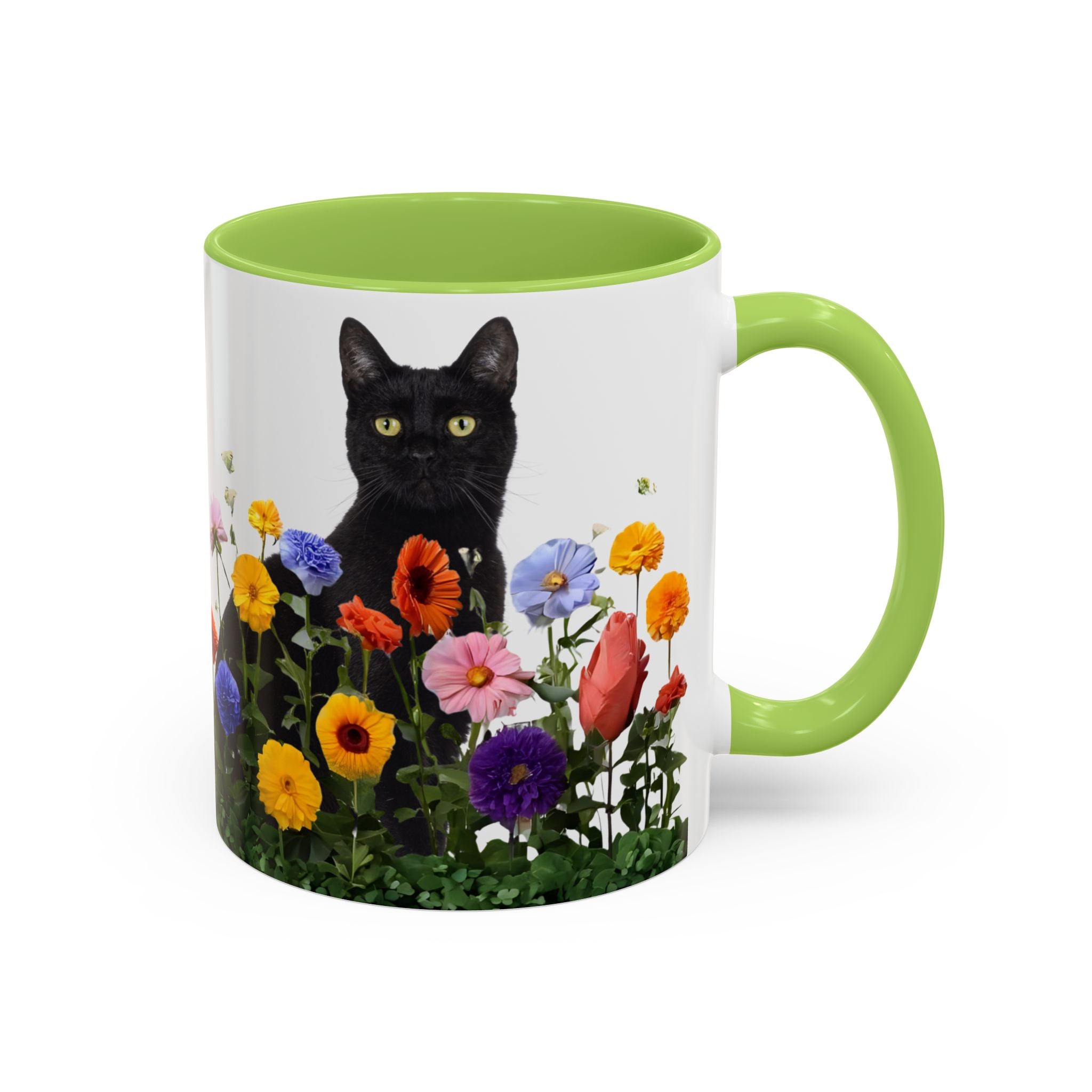 Floral Cats Coffee Mug - 11 oz/15 oz