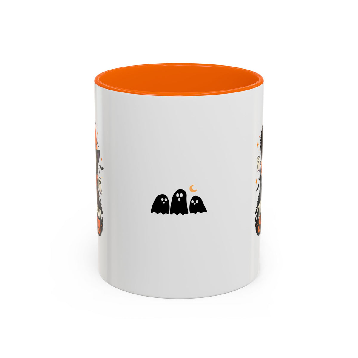 The Cat Saw Something Halloween Black Cat Accent Mug