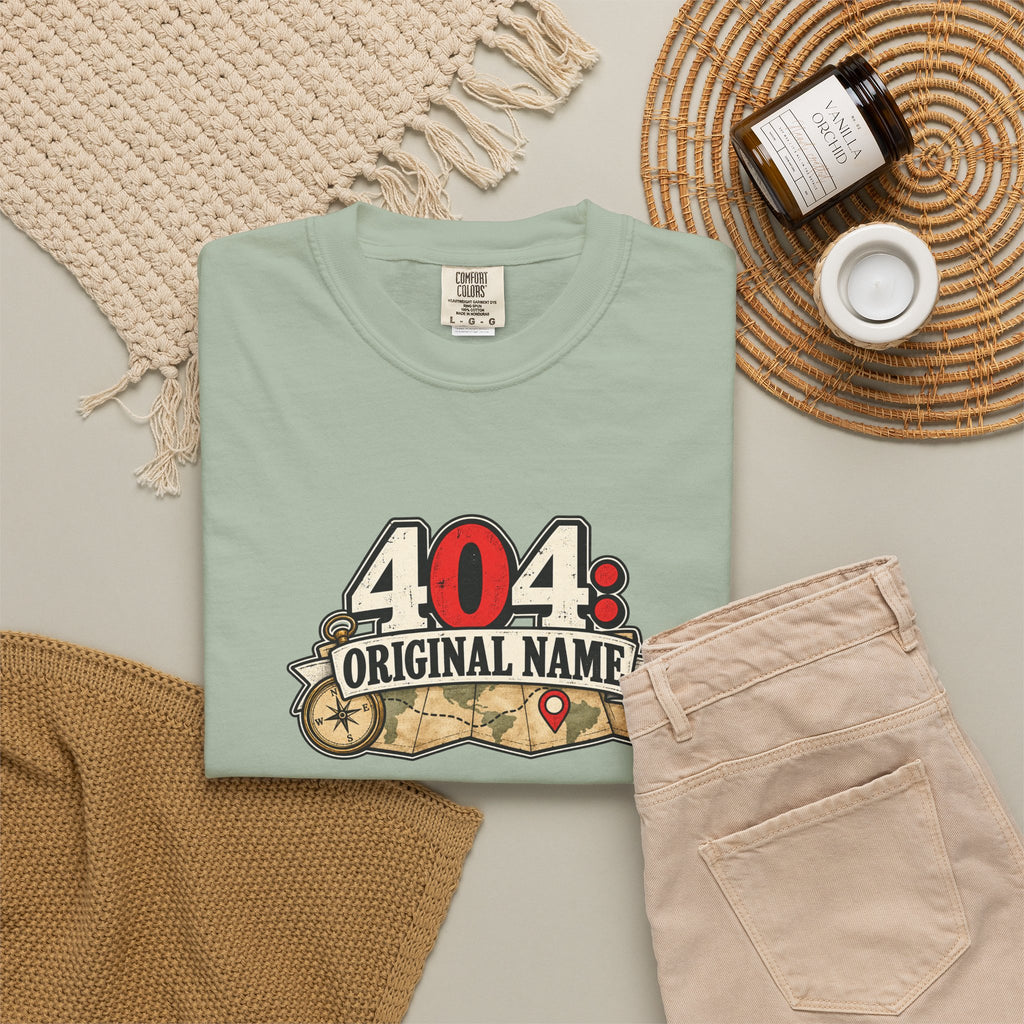 404: Original Name T-Shirt | Funny Geography Renaming Shirt