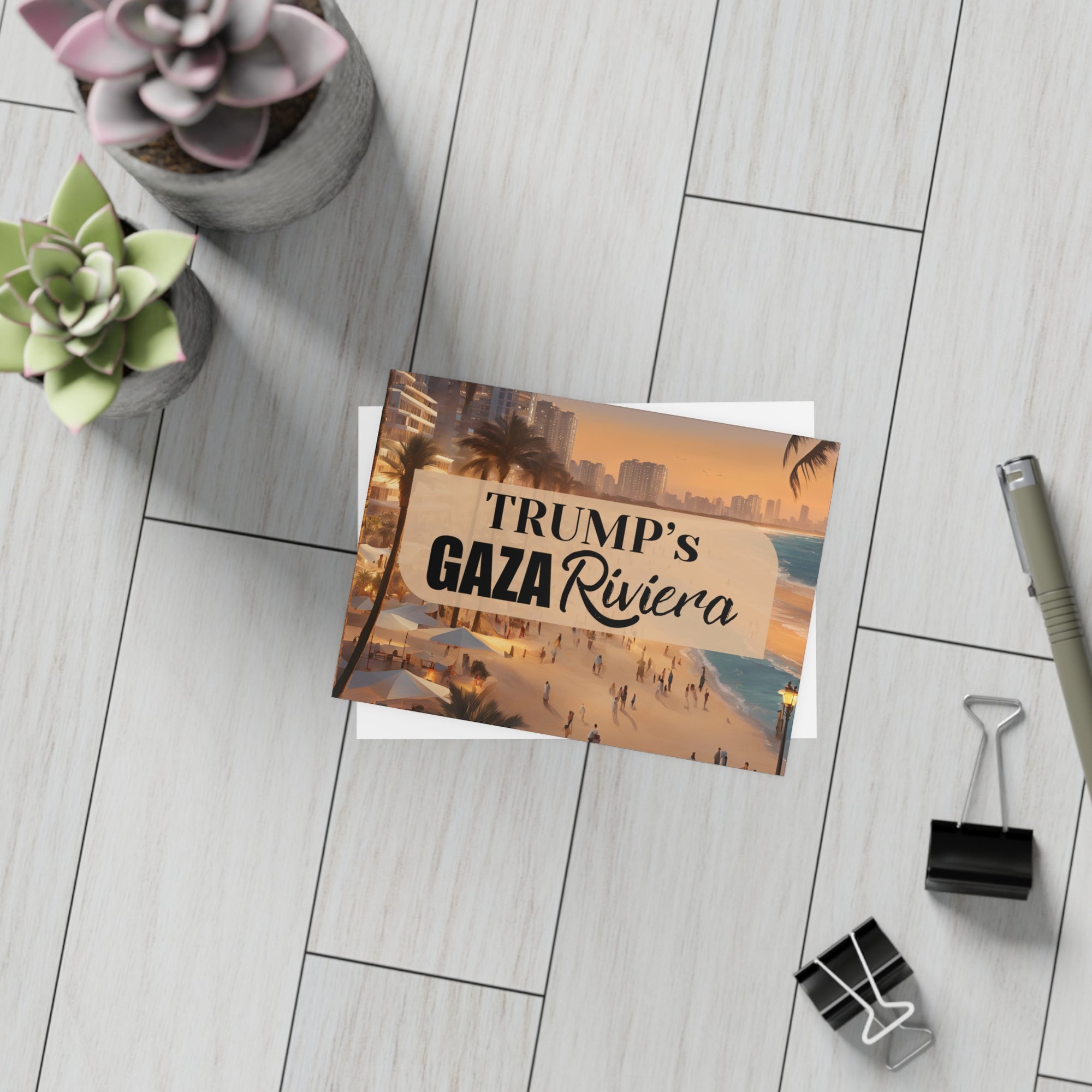 Trump’s Gaza Riviera Postcard Bundles with Envelopes