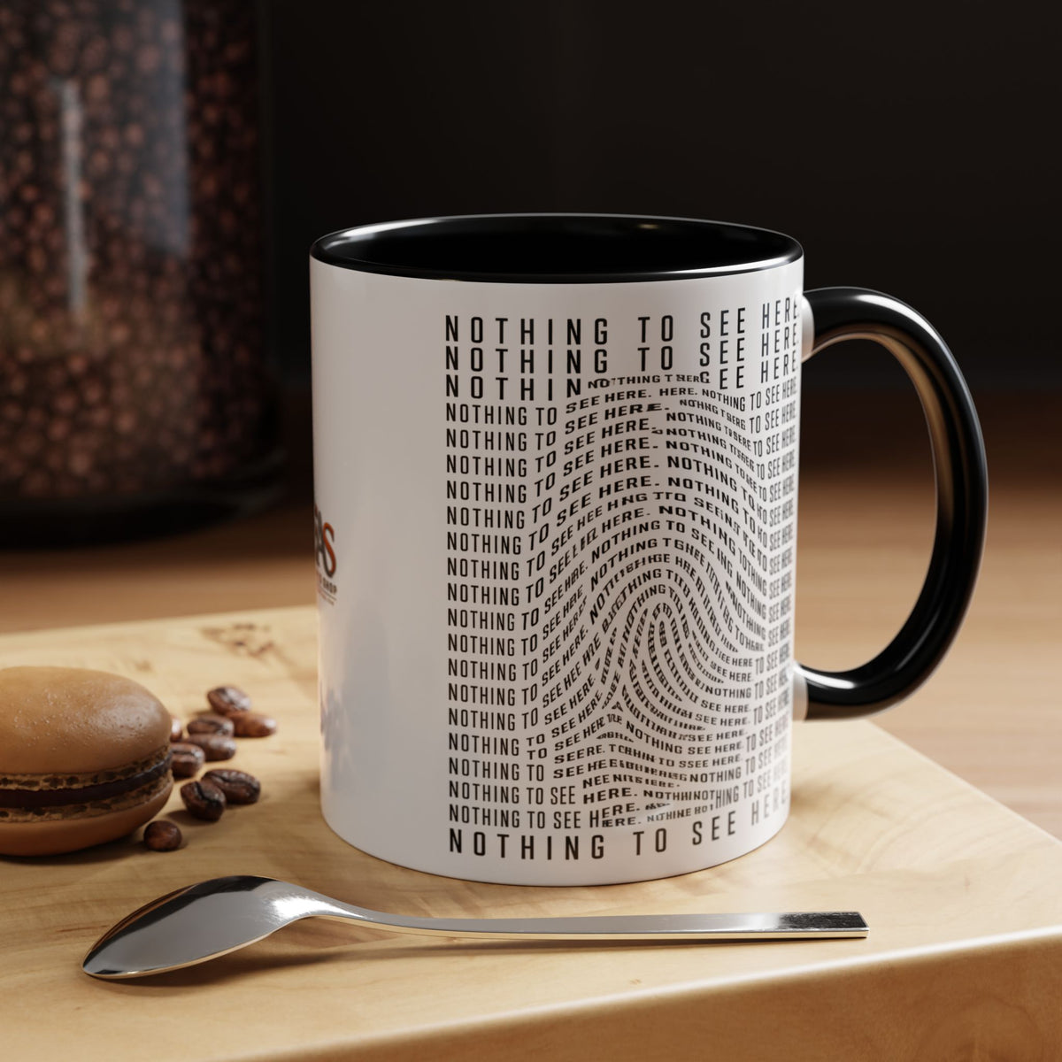 Nothing to See Here Mug | Hidden Fingerprint True Crime & Social Media Coffee Cup (11/15oz)