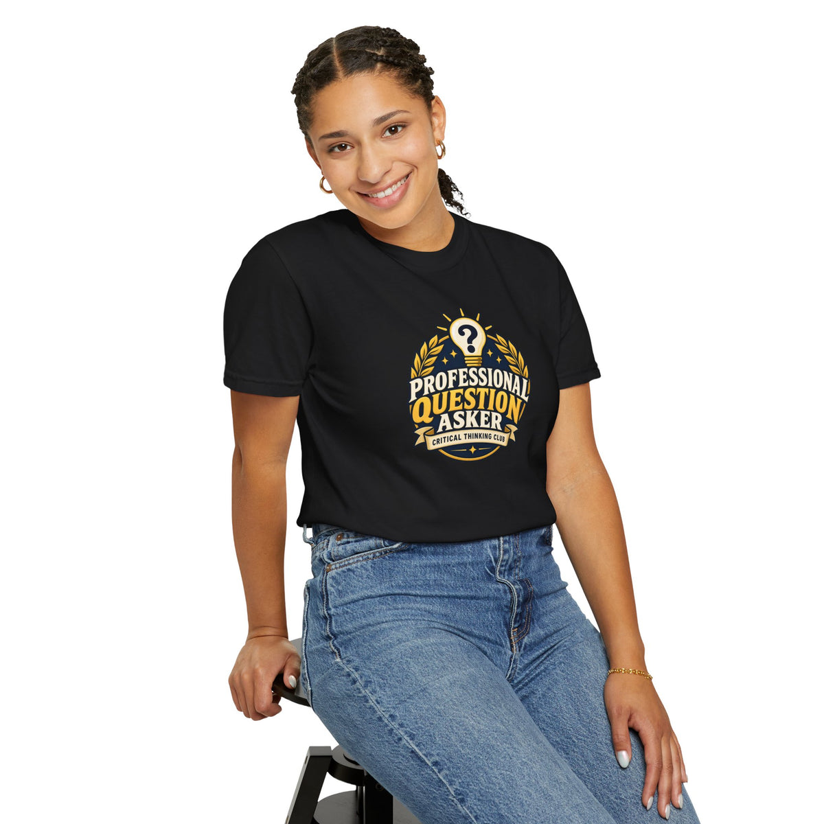 Professional Question Asker T-Shirt | Critical Thinking Club Graphic Tee