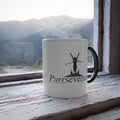 Photo depicting the ​Purrseverance Color Morphing Mug, 11oz from EpiAl's Shop.