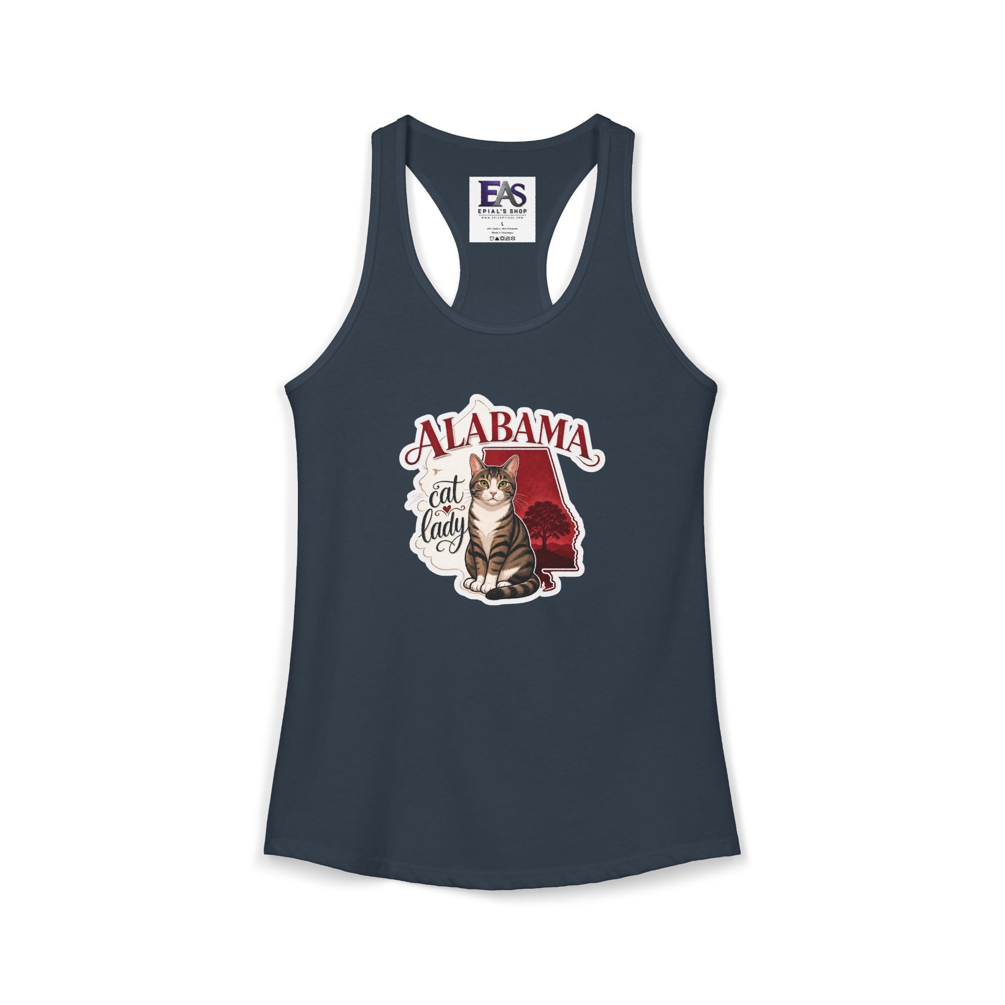 Alabama Cat Lady Women’s Racerback Tank Top