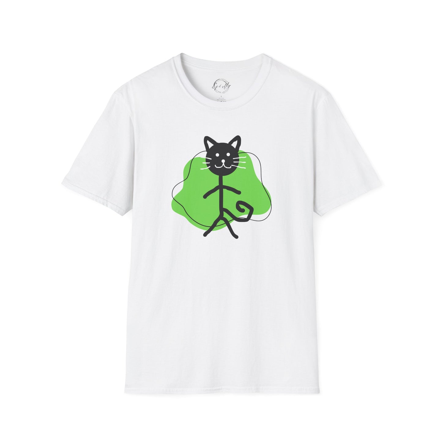 Playful Cat Graphic T-Shirt – Unisex Softstyle Tee for Cat Lovers