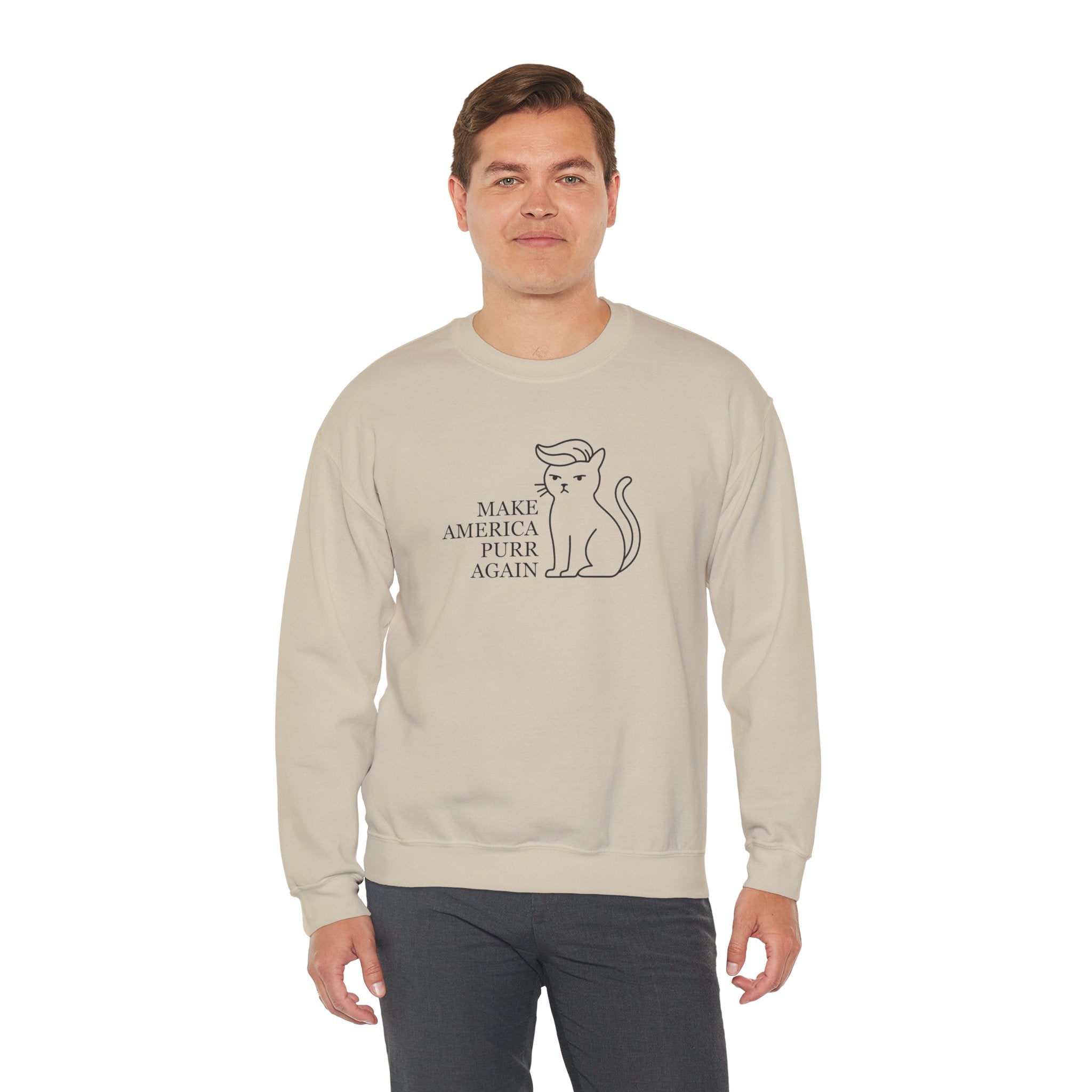 “Make America Purr Again” Parody Cat Sweatshirt