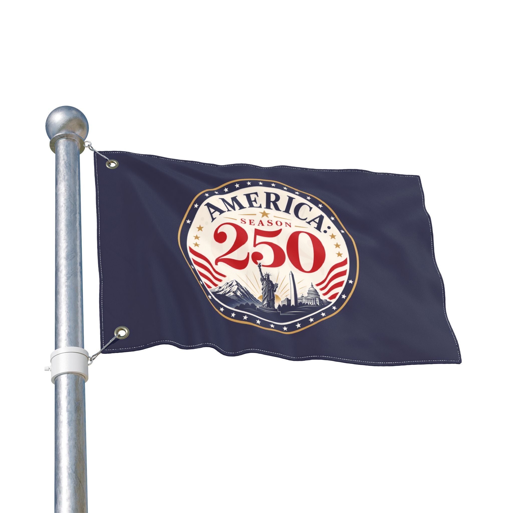 America 250 Season Flag | Patriotic Americana Double-Sided House Flag