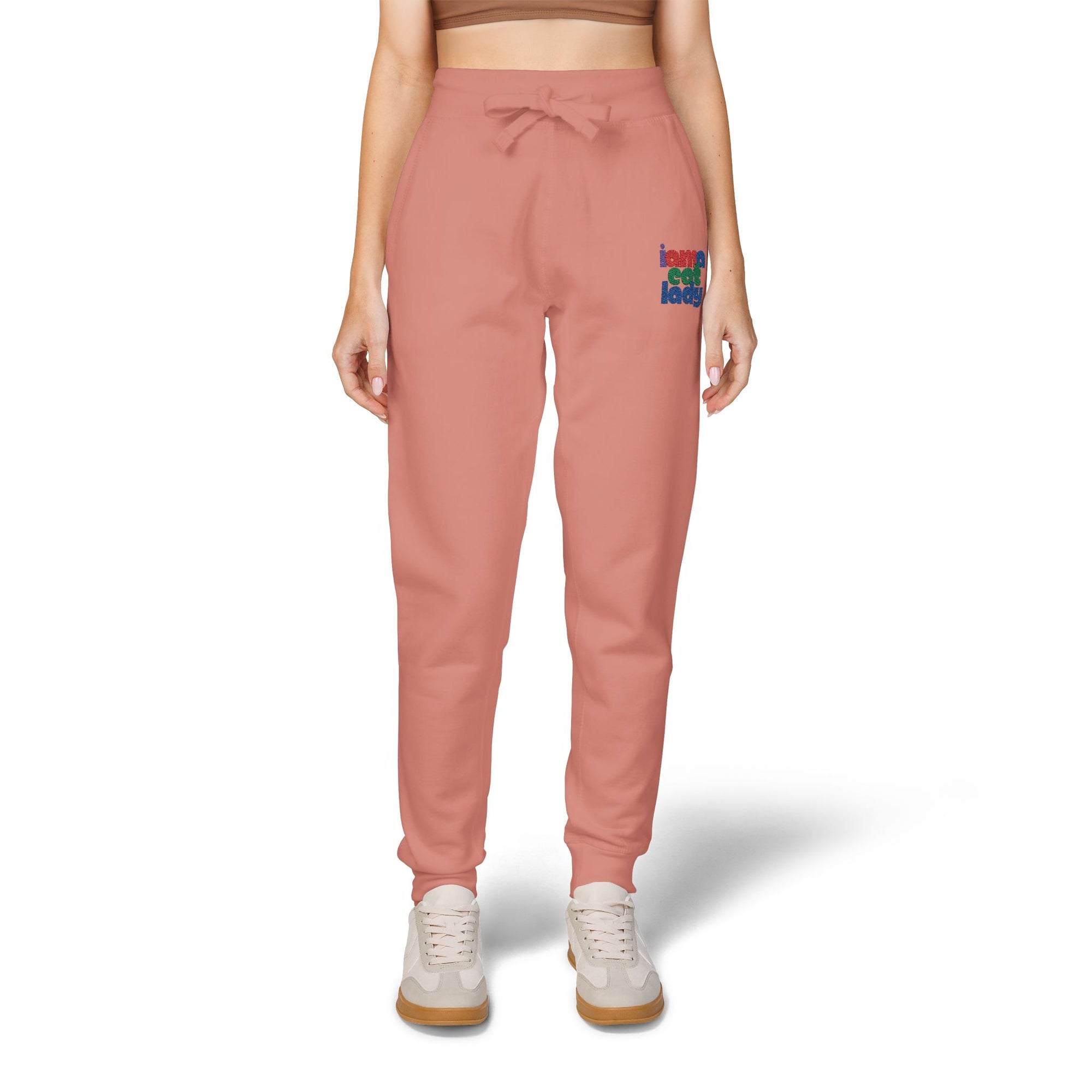 Cozy Embroidered Unisex Fleece Sweatpants for Relaxation